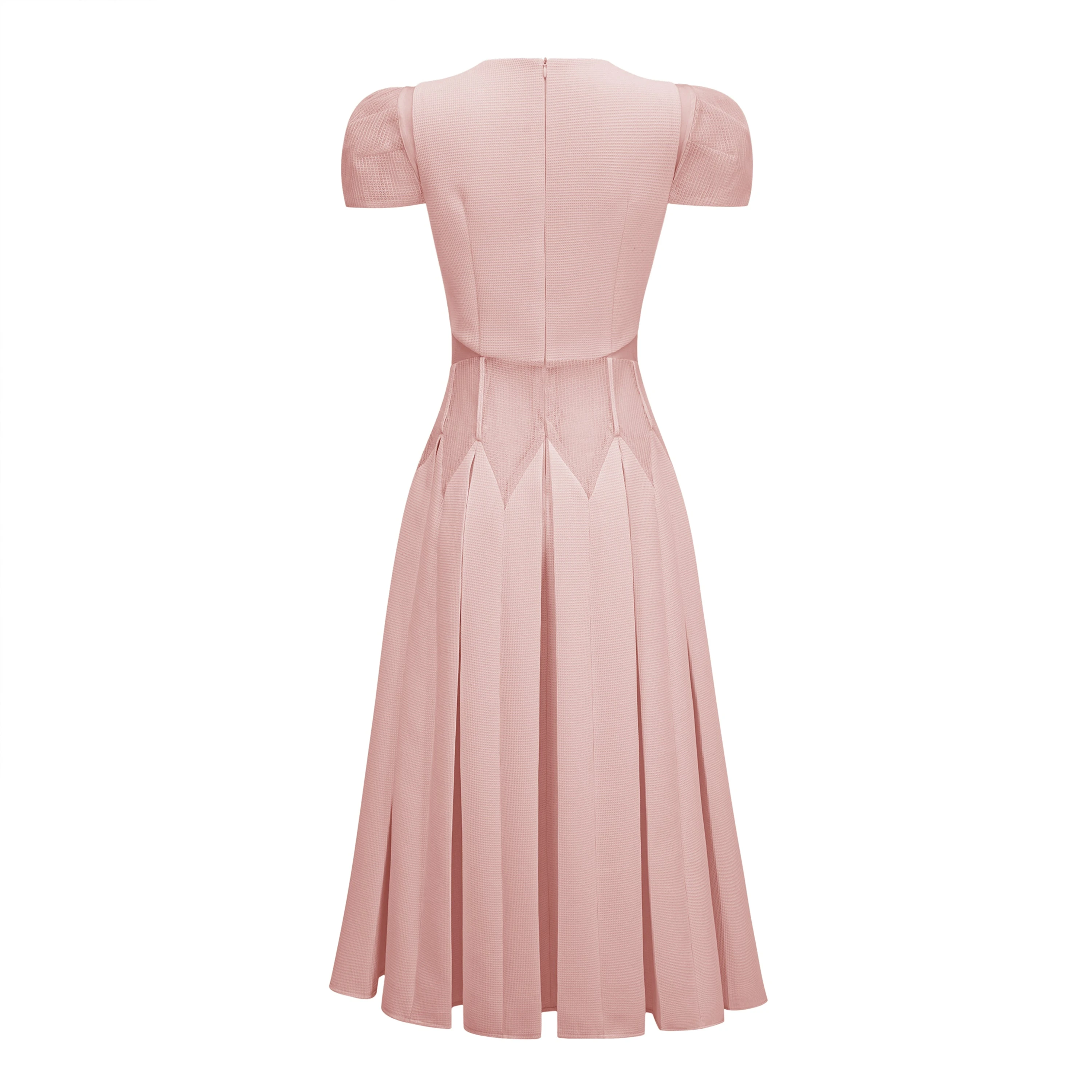 Pink Flower Embroidered Maxi Dress