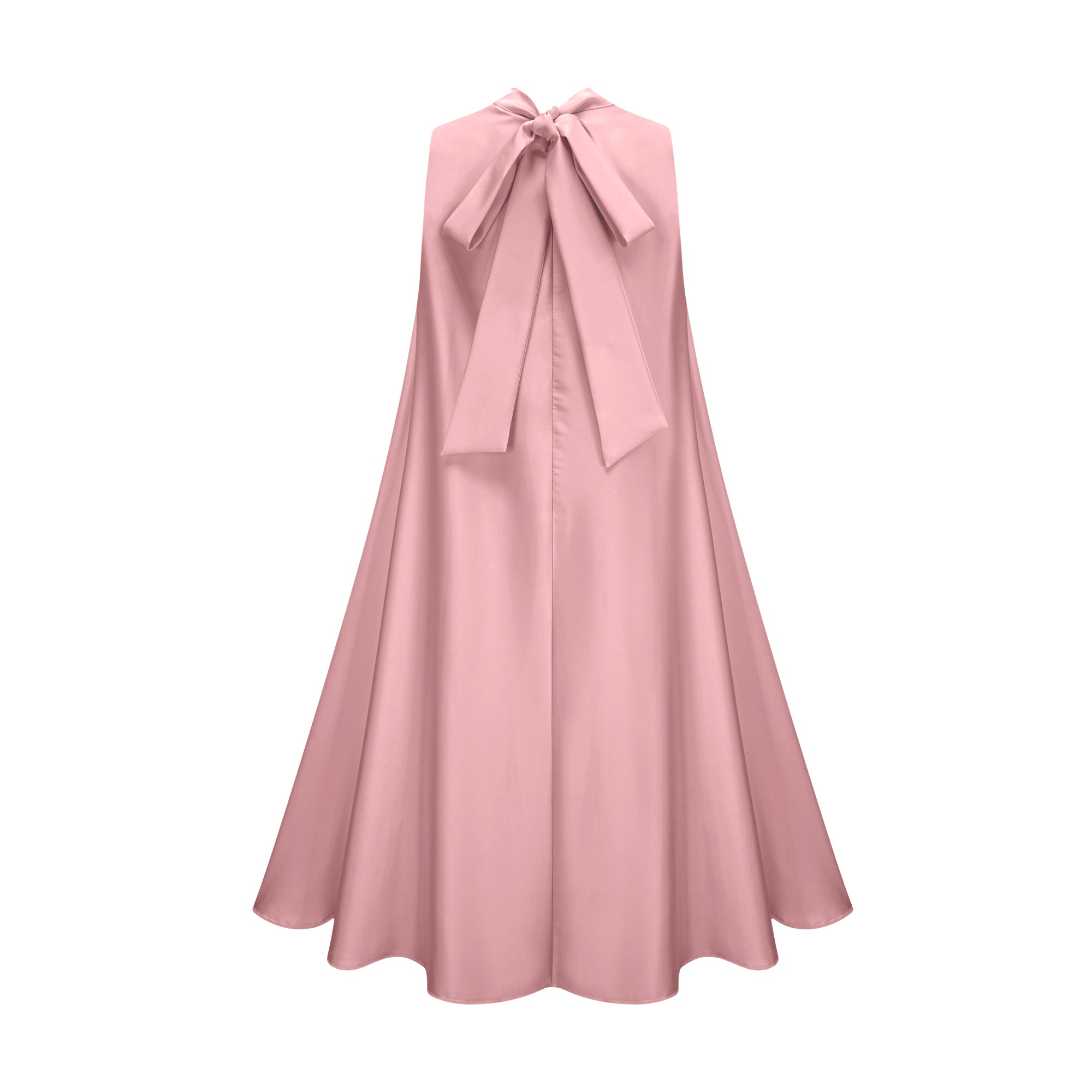 Émilie Sleeveless Floral-Applique Midi Dress in Pink