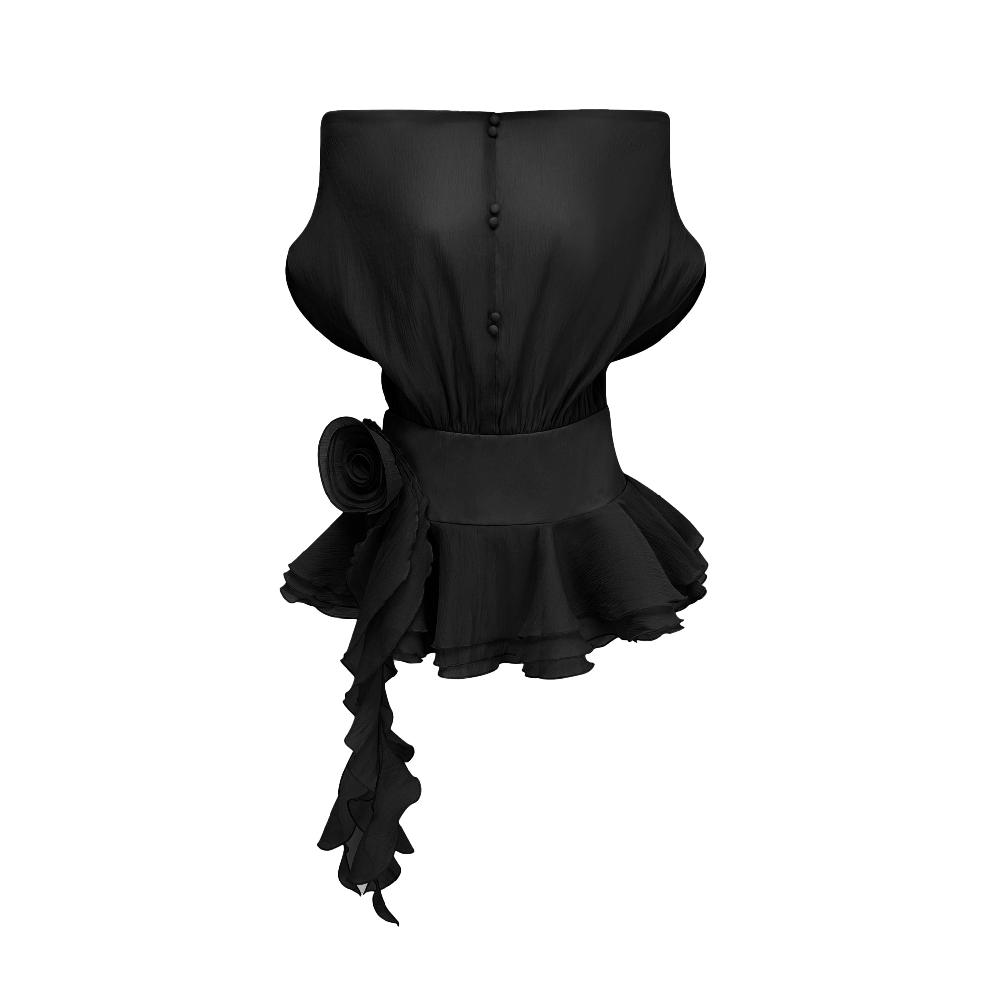Ruffled Floral Mini Dress