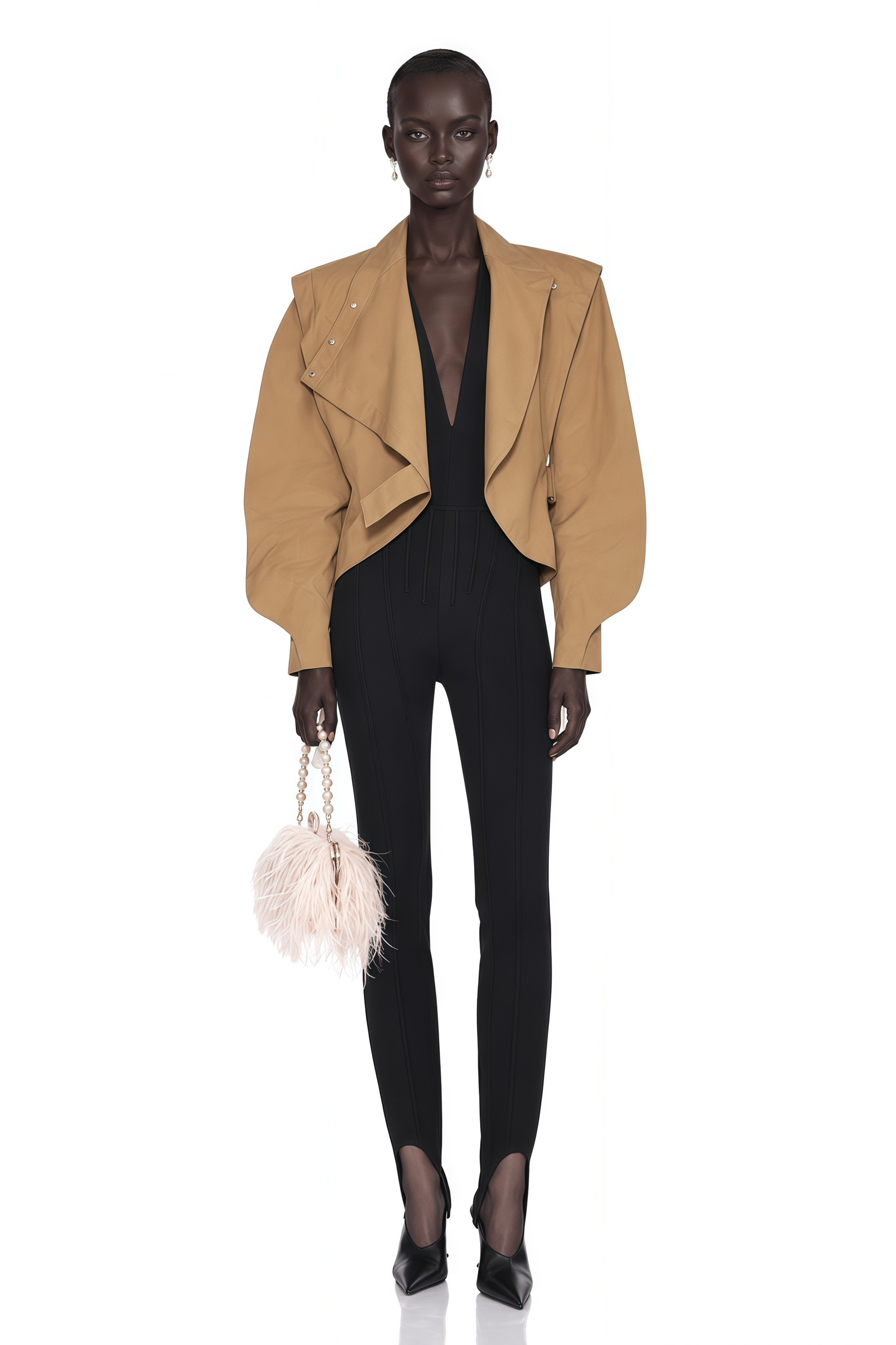 Mavis Brown Wrap Structured Jacket
