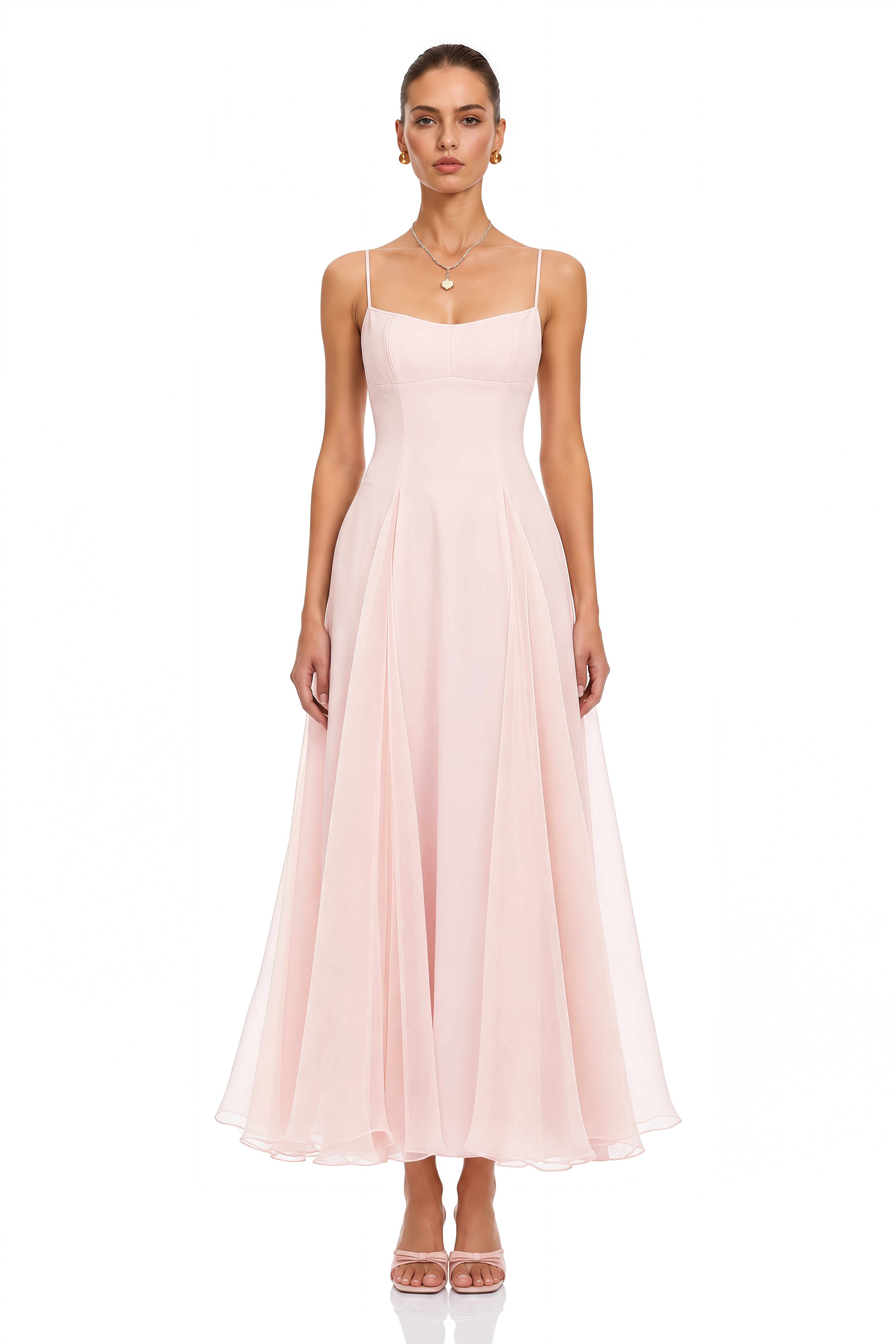 Sofie Pink Pleated Maxi Dress