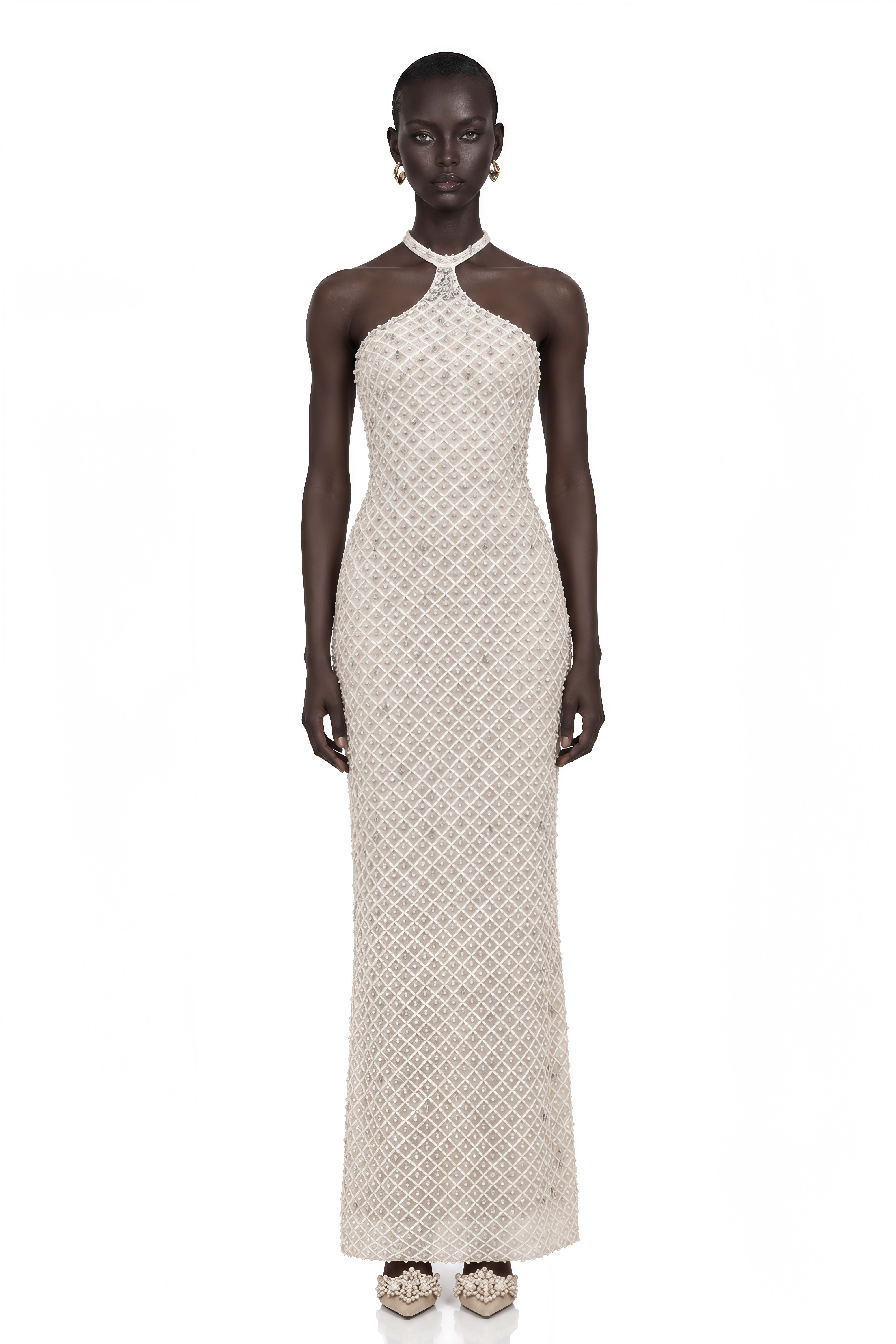 halter neck maxi white dress Claudine Embellished Halterneck – Miss Rosier casual halter maxi dress