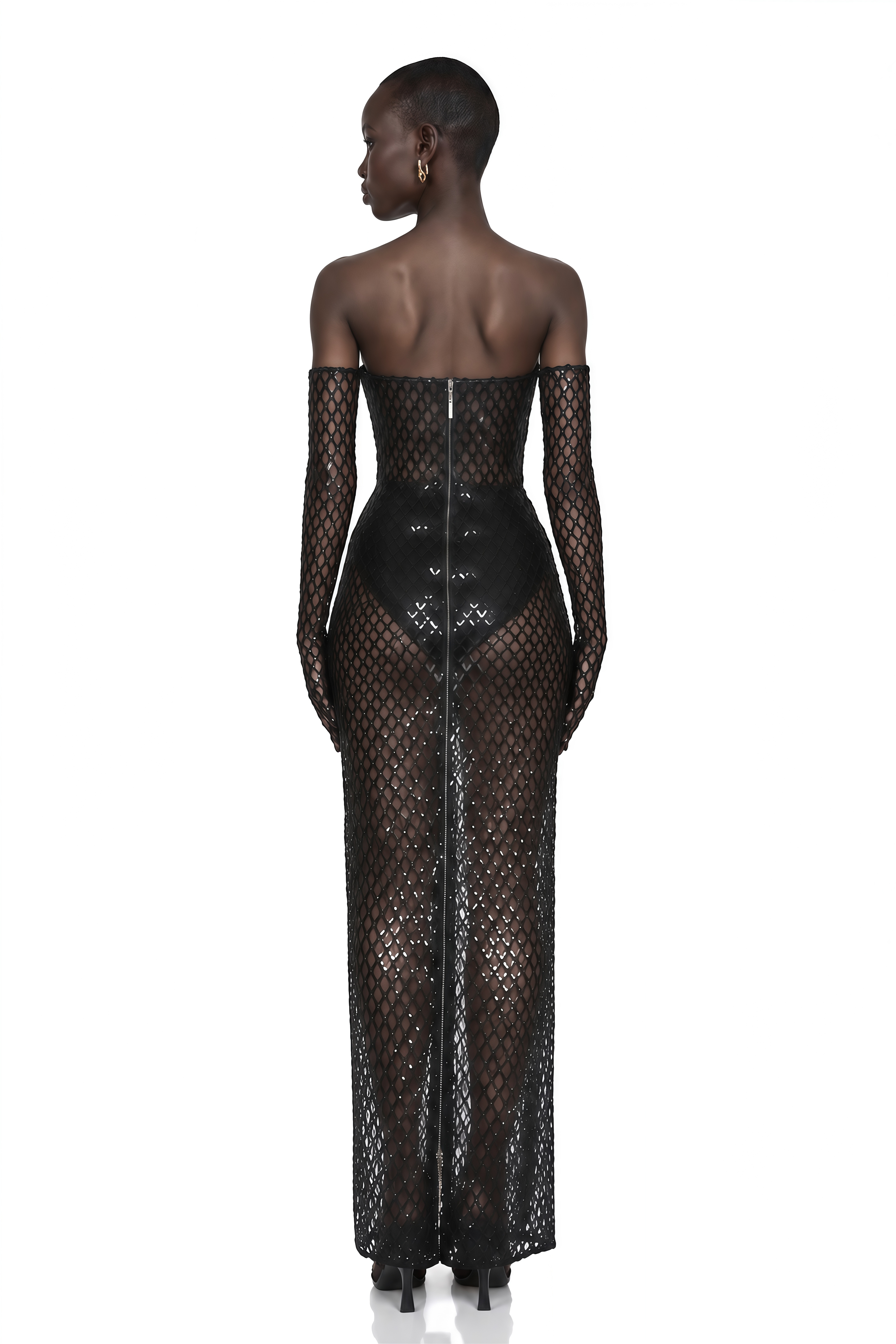 Josie Black Maxi Dress with Bow Detail