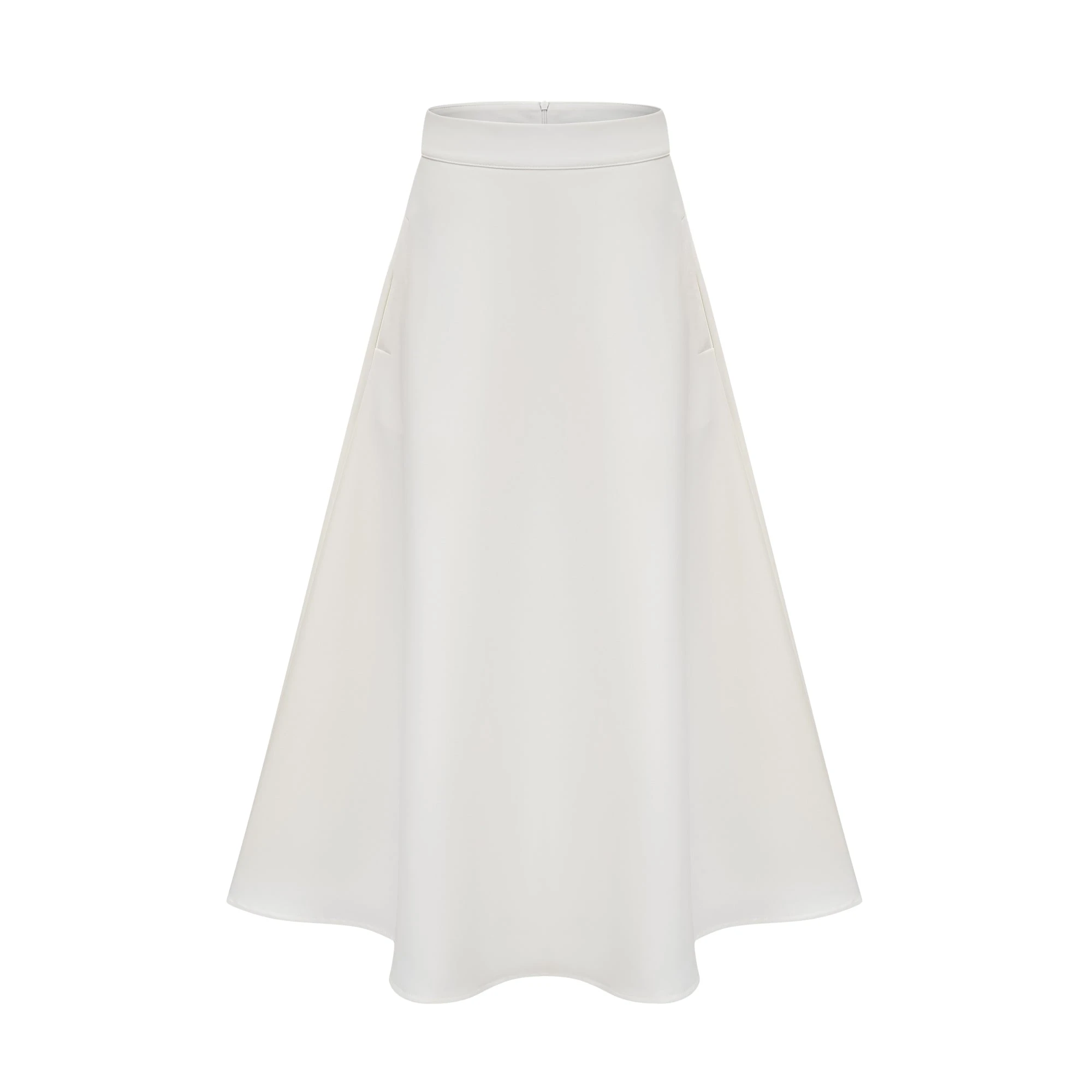 Hilaire White 3D-Petal Top & Skirt Matching Set
