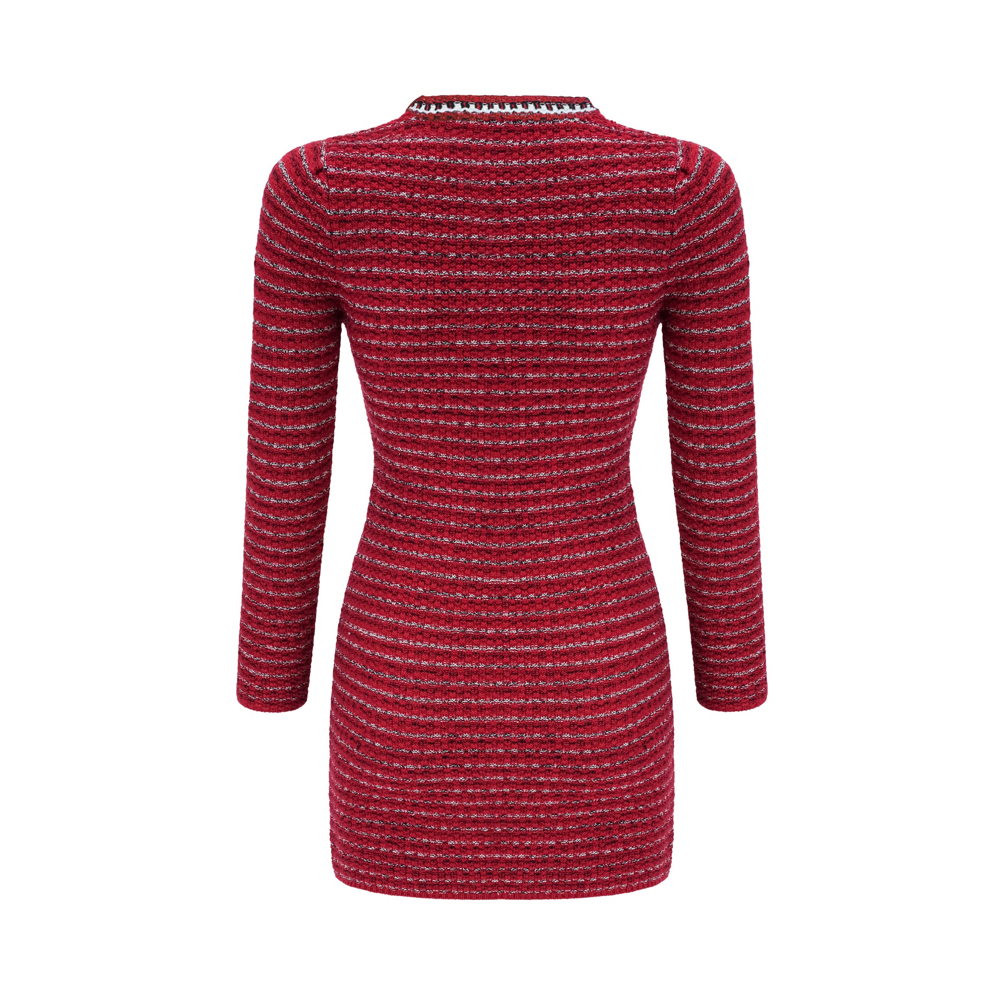 Faustine bow-detailed knit mini dress