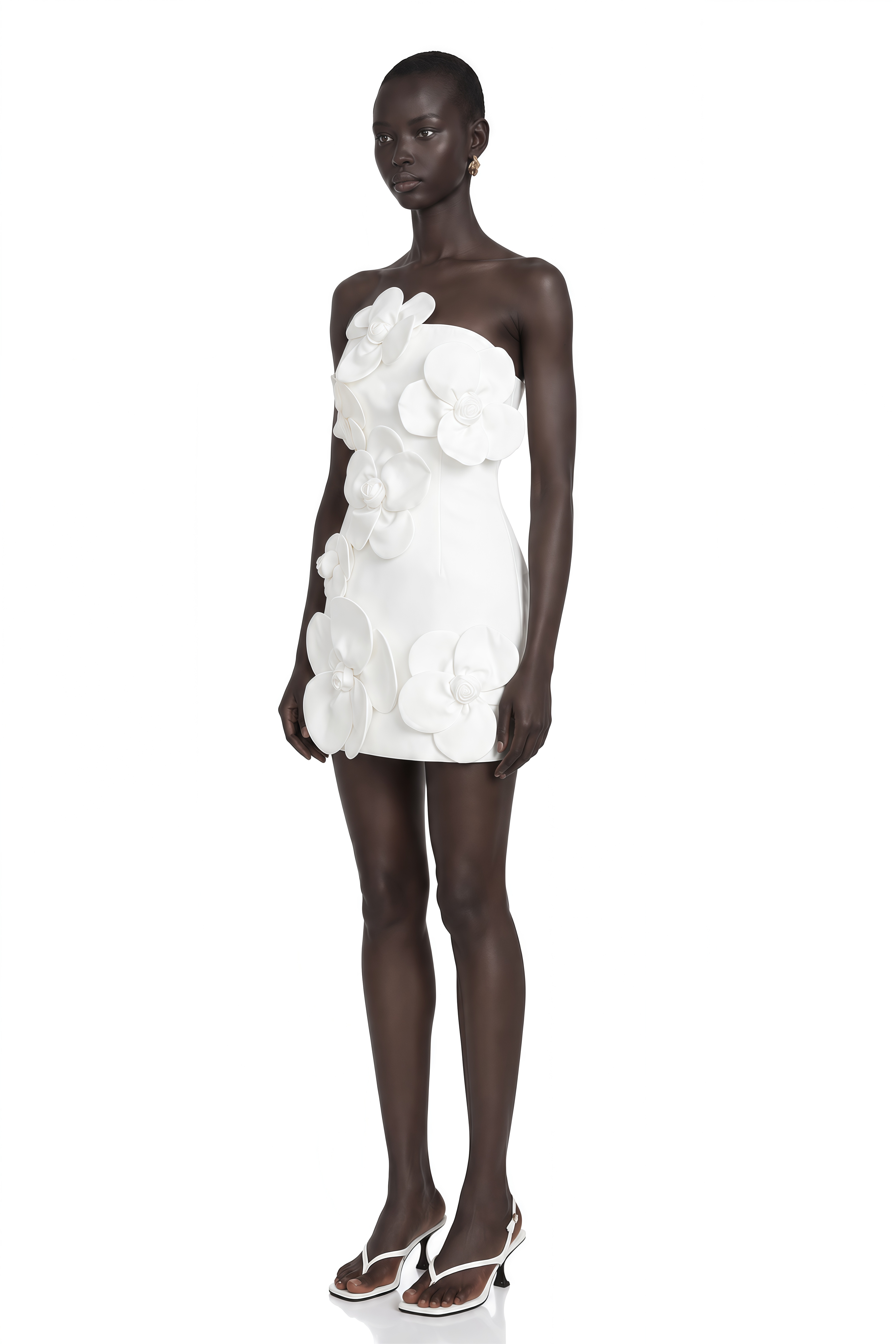 Liane White Floral Off-Shoulder Mini Dress
