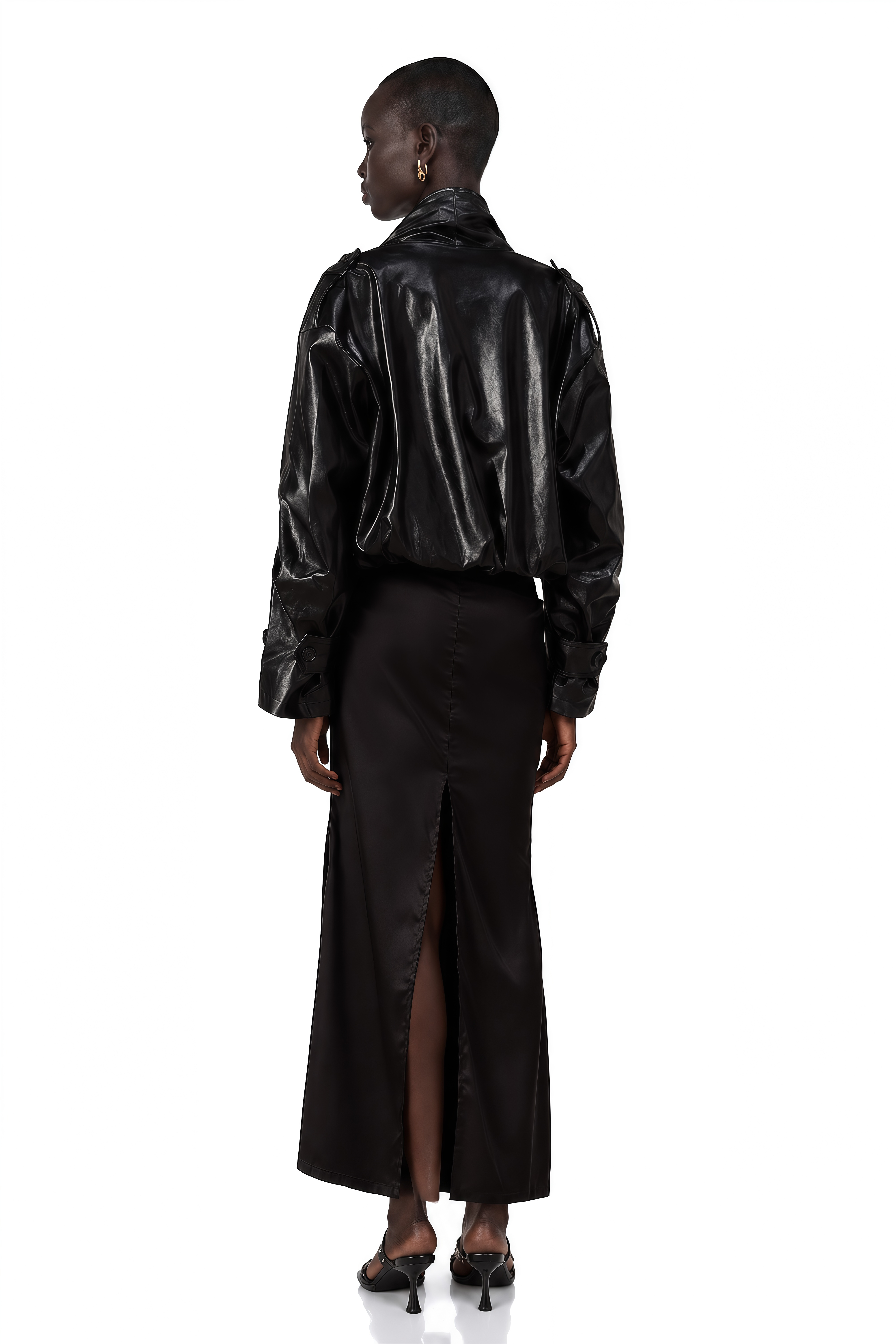 Virginie Quilted Cropped Leather Jacket