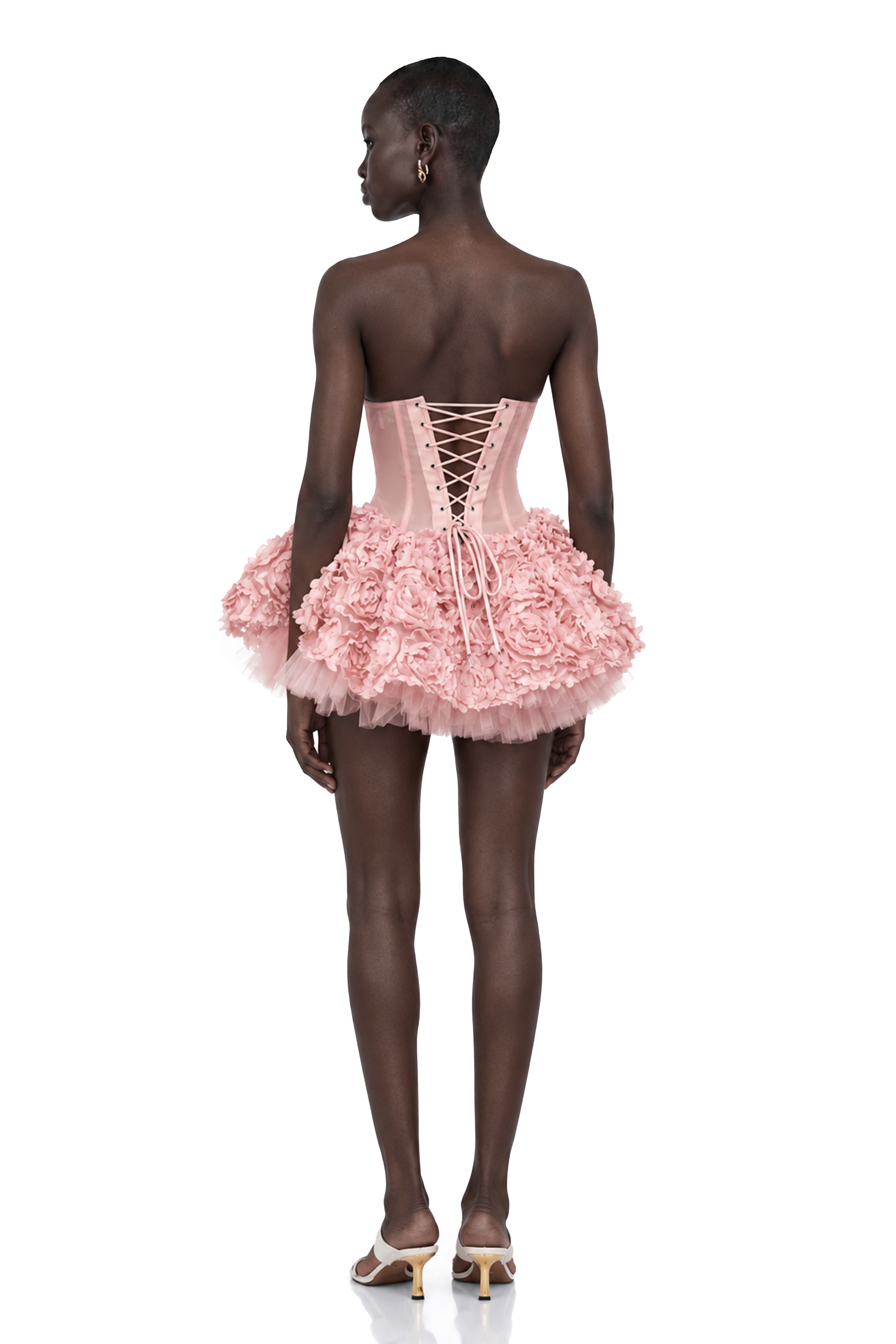 Rachel Pink 3D Petal Tulle Mini Dress