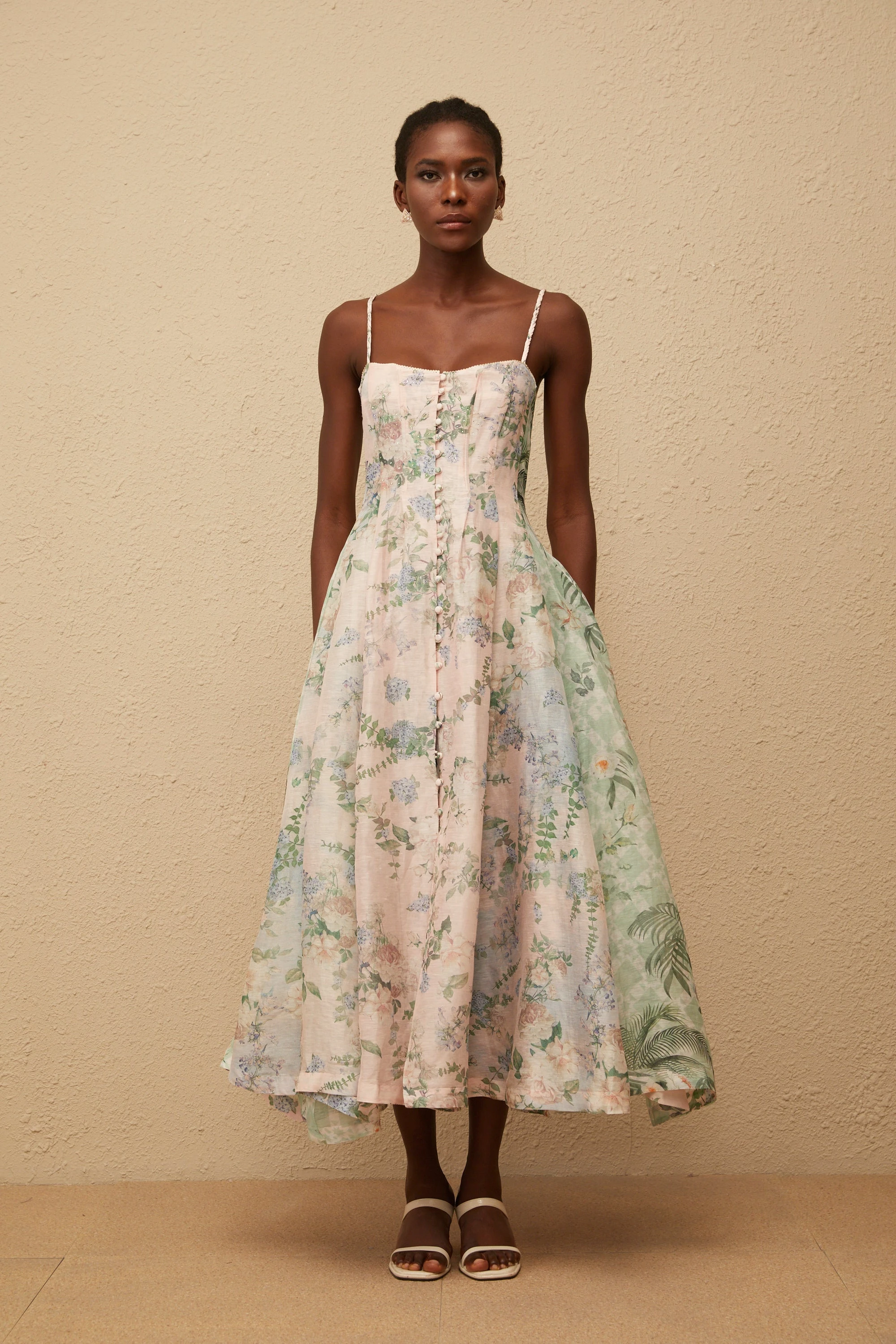 Aurore Pink Floral Print Maxi Dress (Final Sale-US Only)