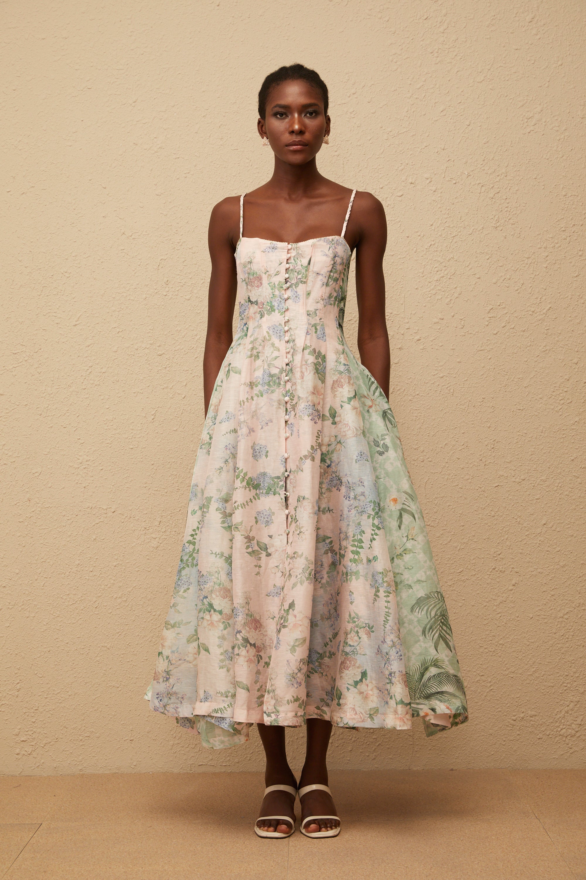 Aurore Pink Floral Print Maxi Dress (Final Sale-US Only)