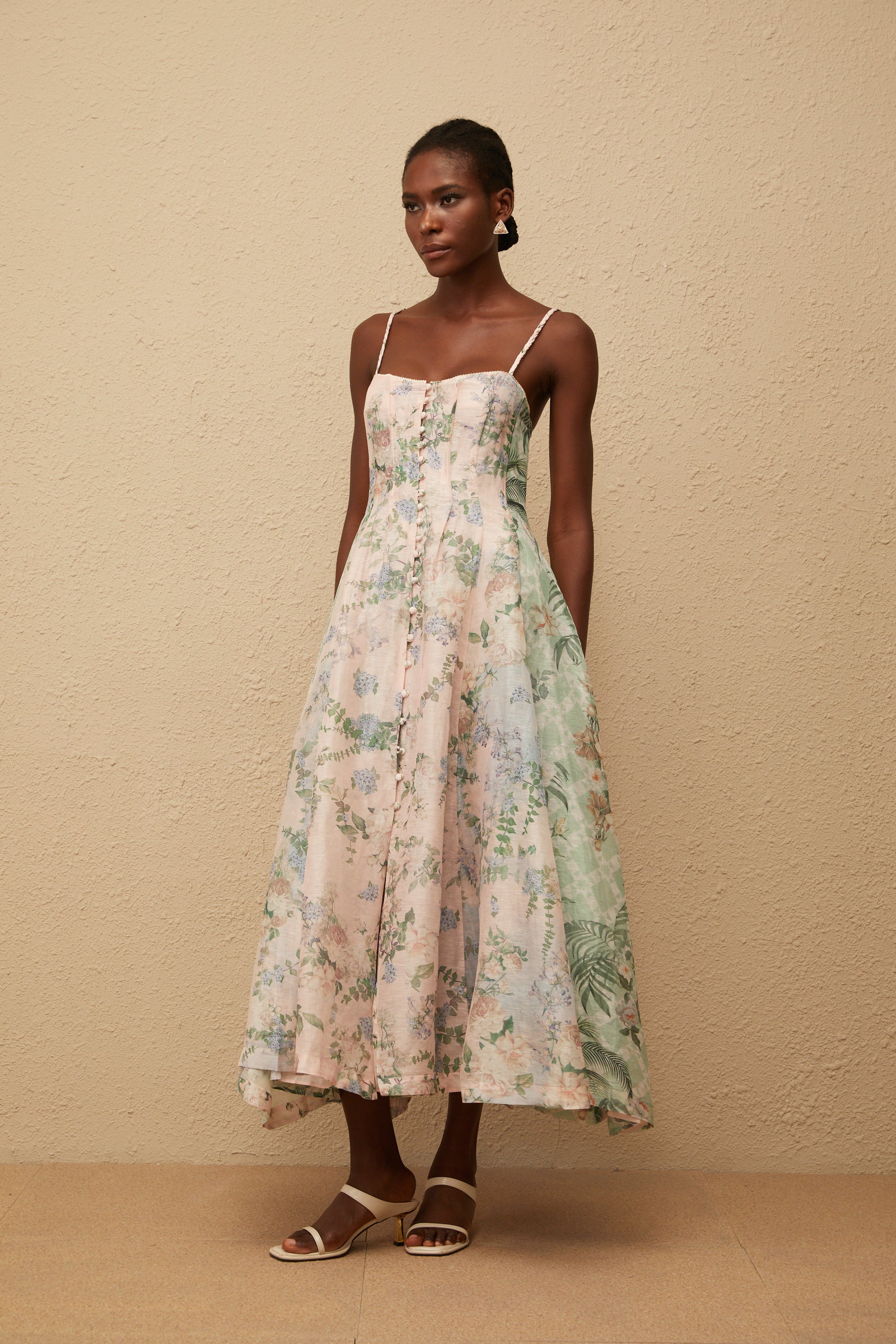 Aurore Pink Floral Print Maxi Dress (Final Sale-US Only)