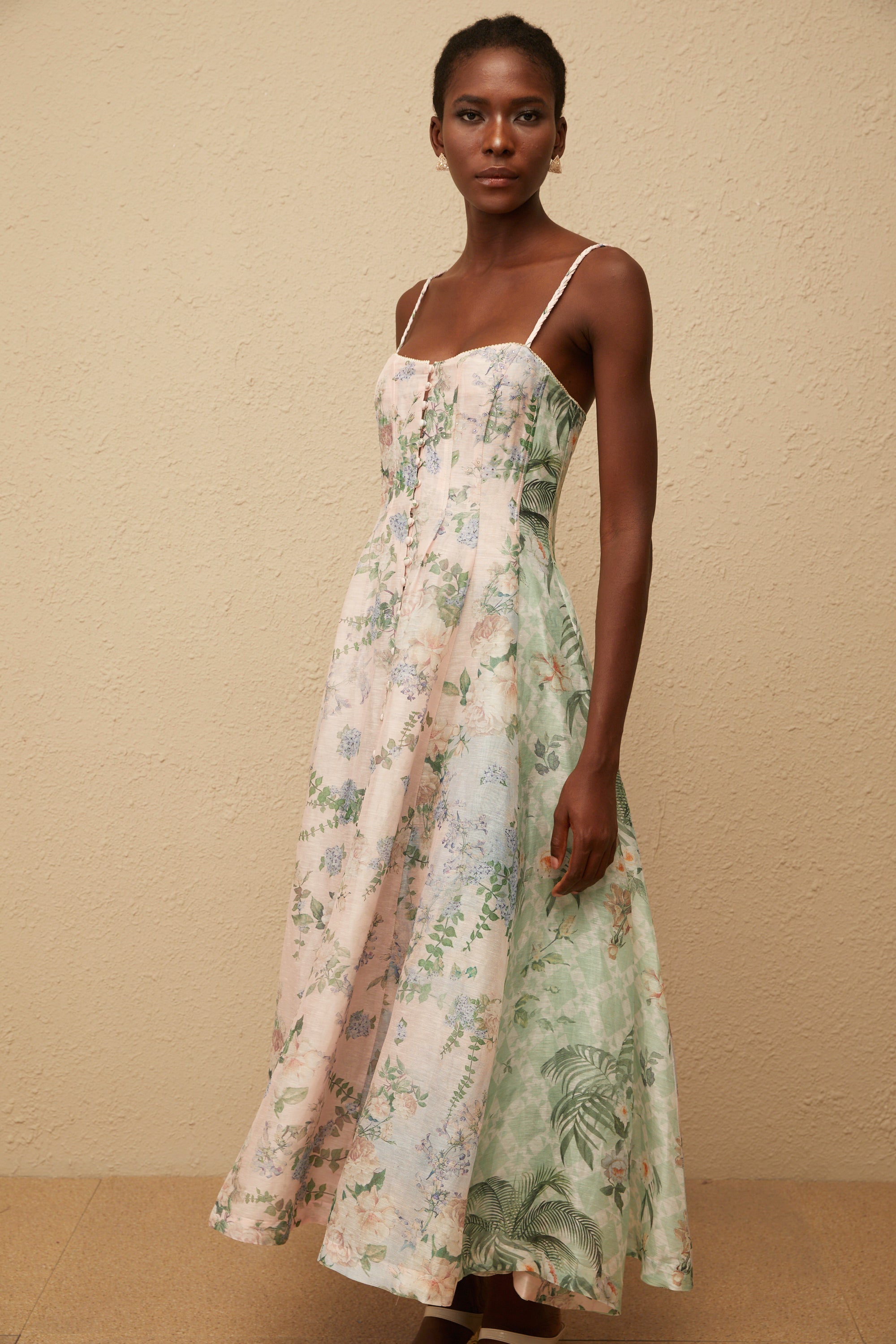 Aurore Pink Floral Print Maxi Dress (Final Sale-US Only)