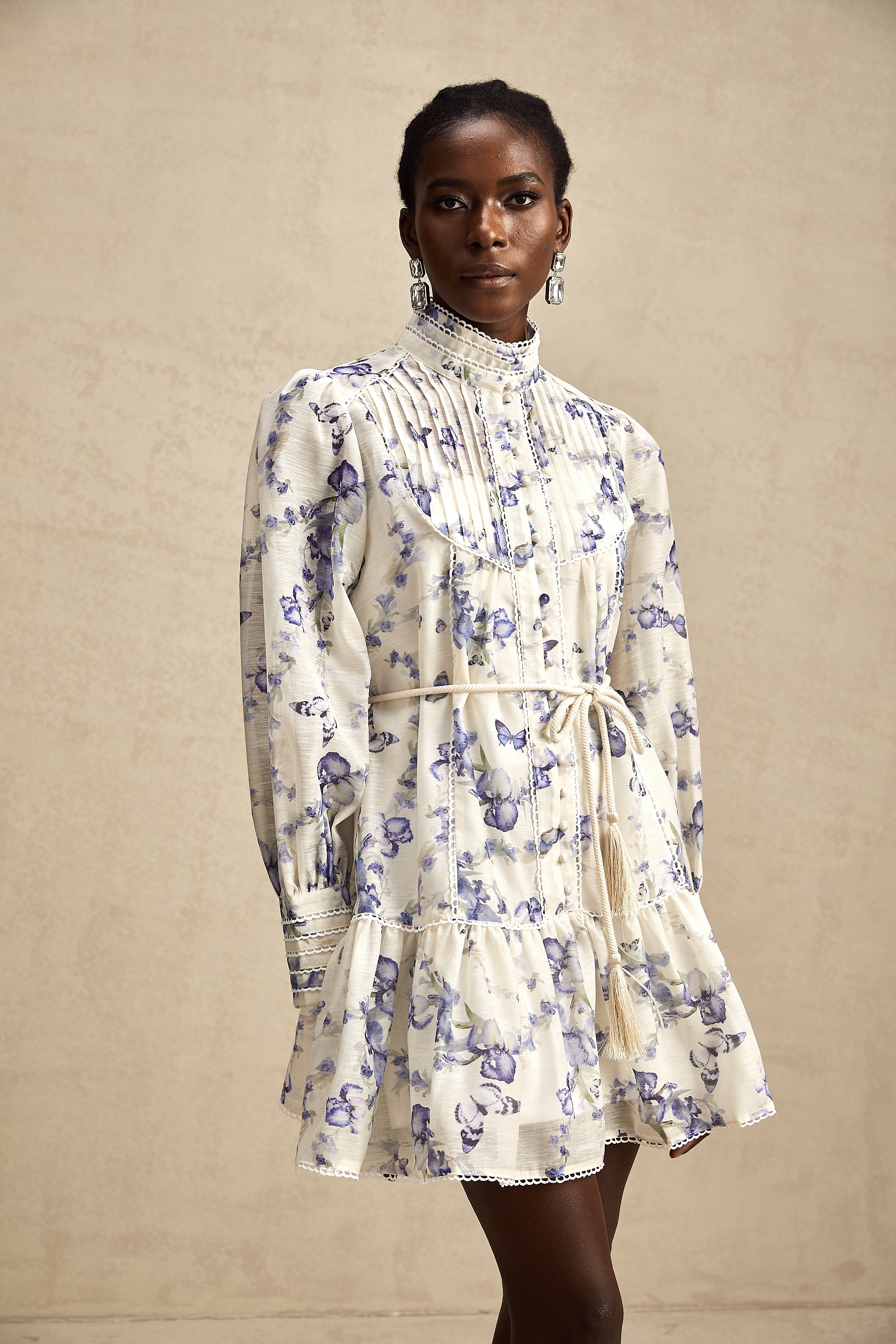 Blandine floral-print flared chiffon mini dress (Final Sale-US Only)