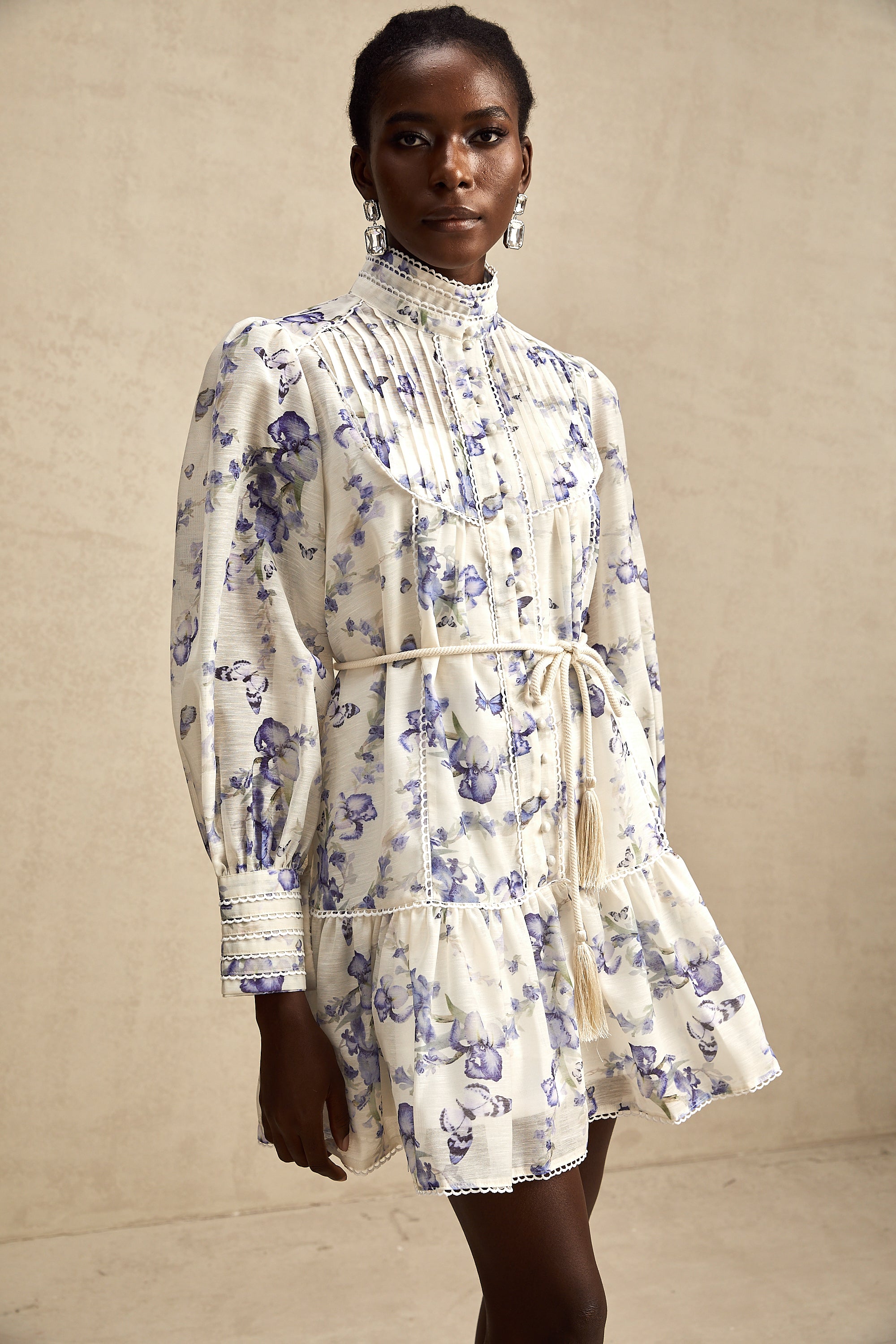 Blandine floral-print flared chiffon mini dress (Final Sale-US Only)