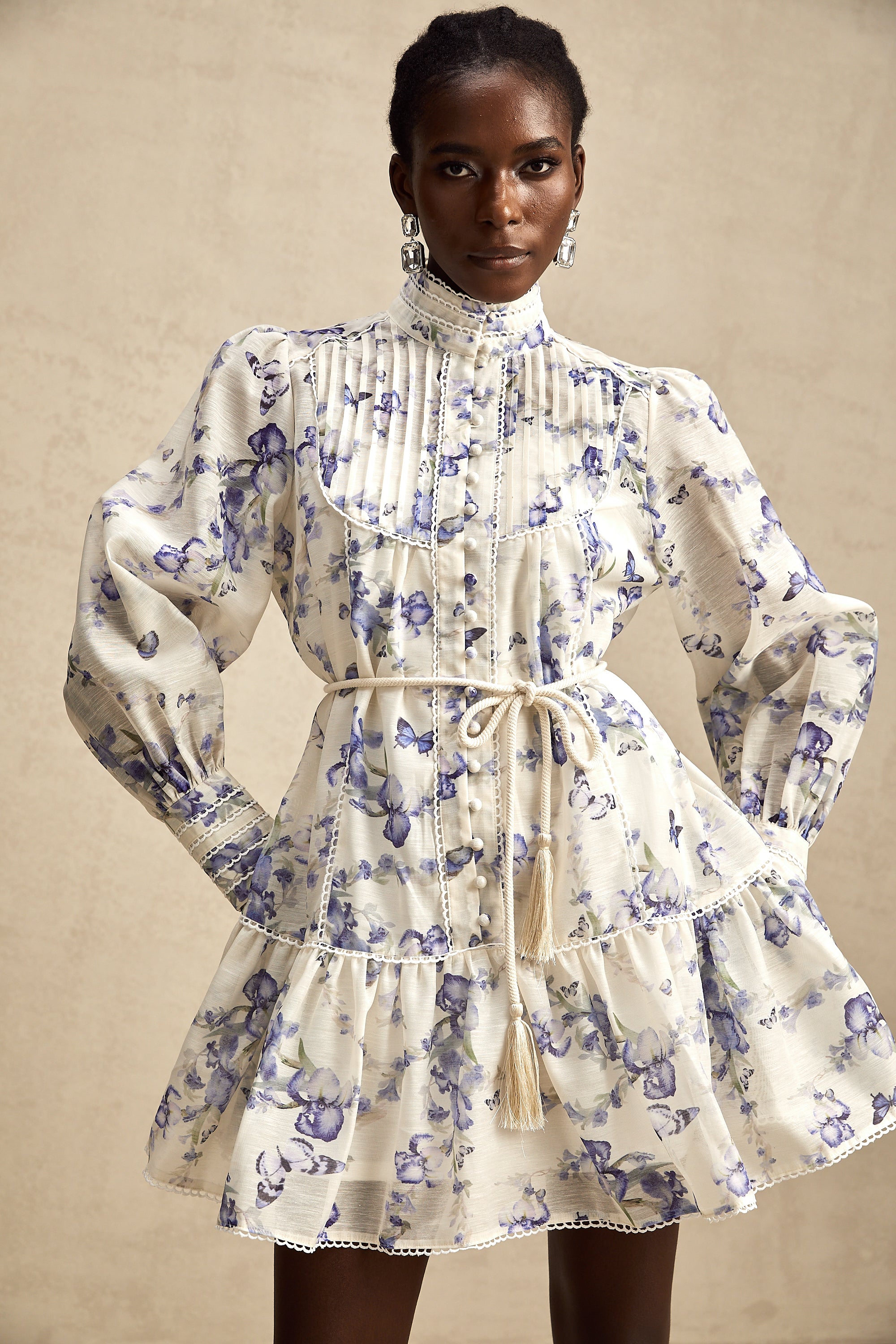 Blandine floral-print flared chiffon mini dress (Final Sale-US Only)