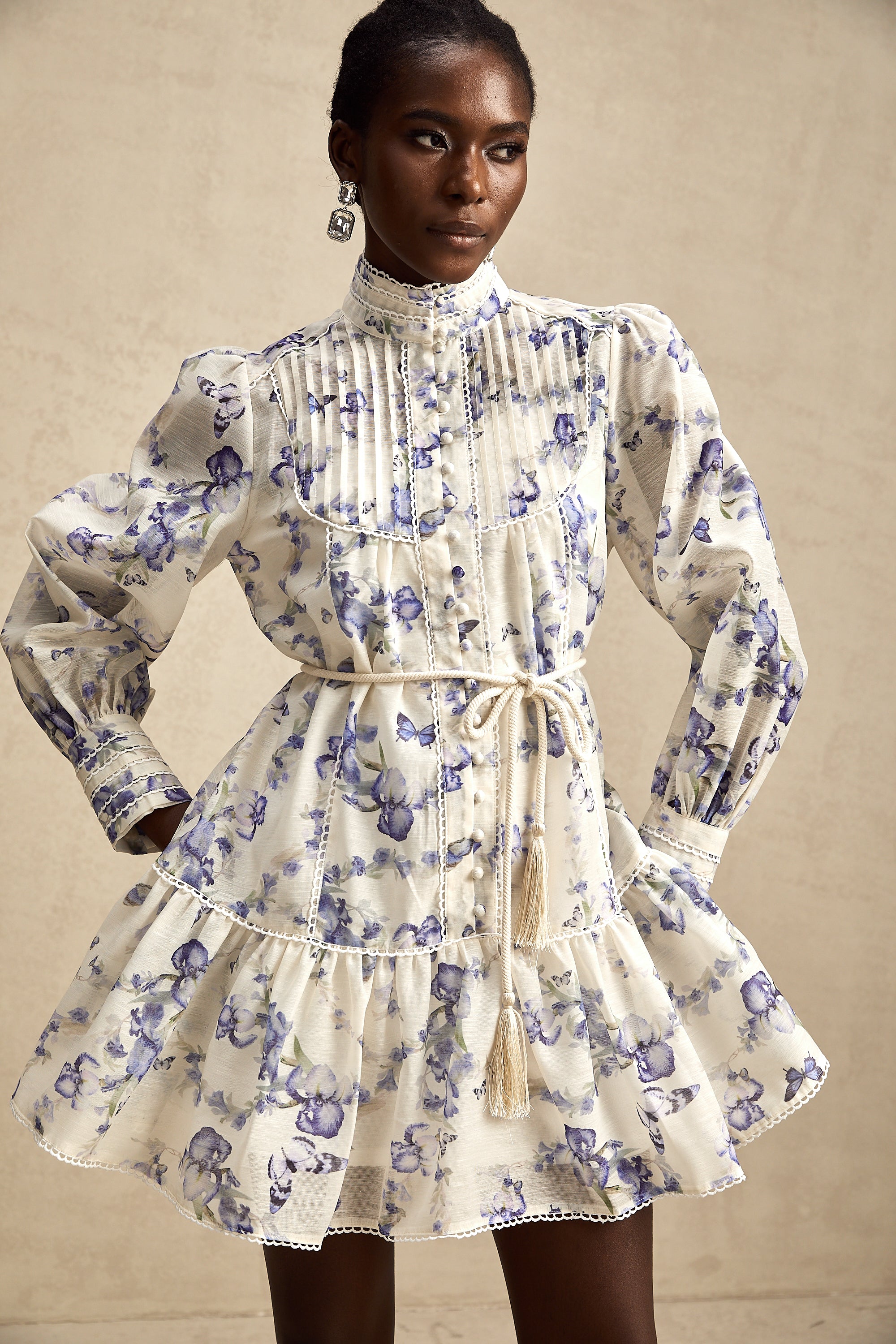 Blandine floral-print flared chiffon mini dress (Final Sale-US Only)