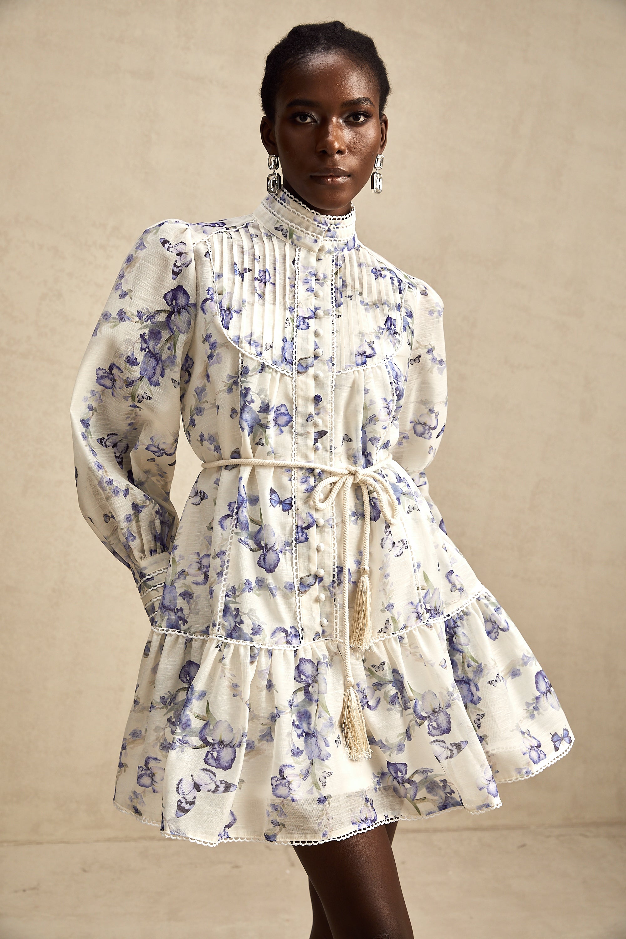 Blandine floral-print flared chiffon mini dress (Final Sale-US Only)