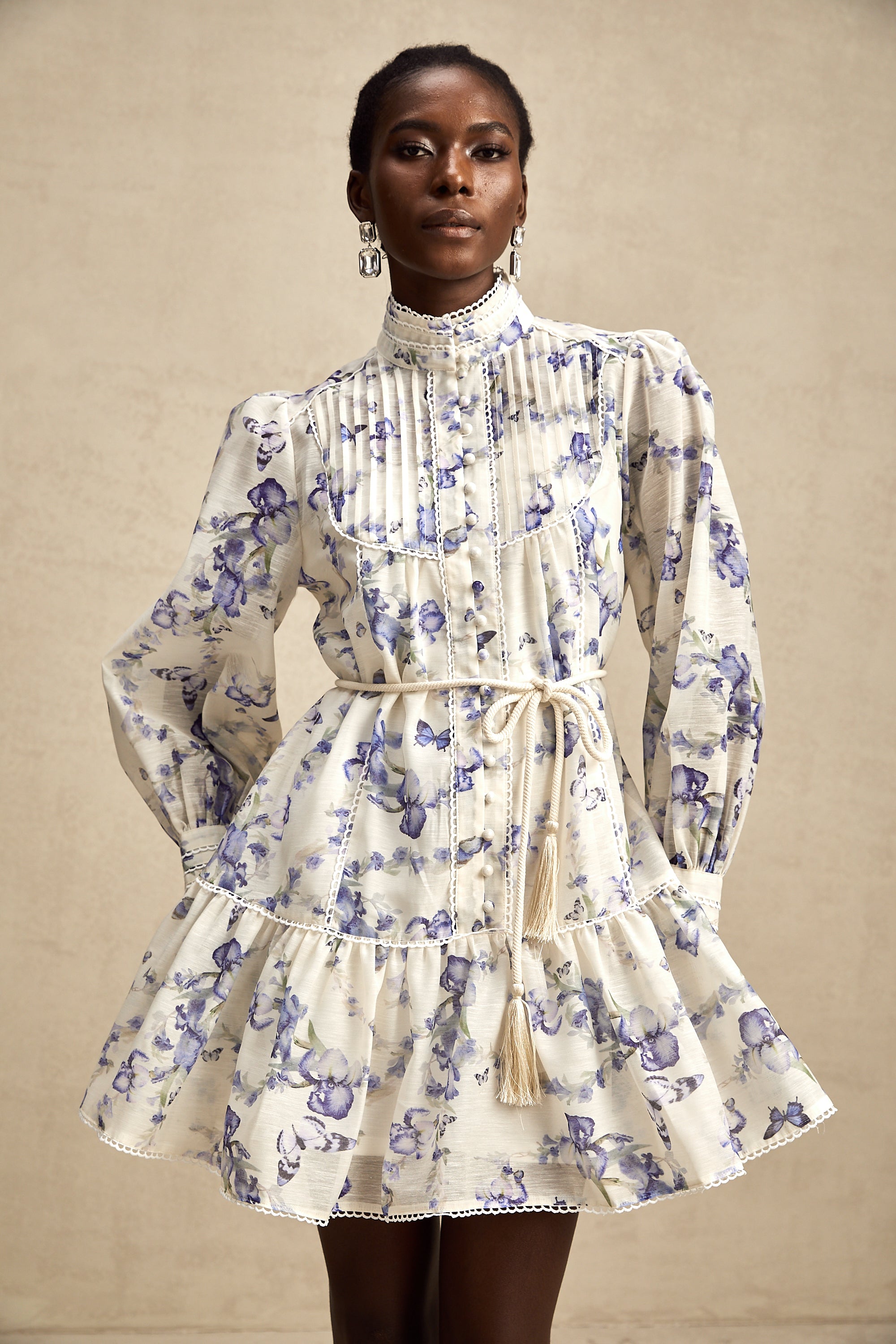 Blandine floral-print flared chiffon mini dress (Final Sale-US Only)