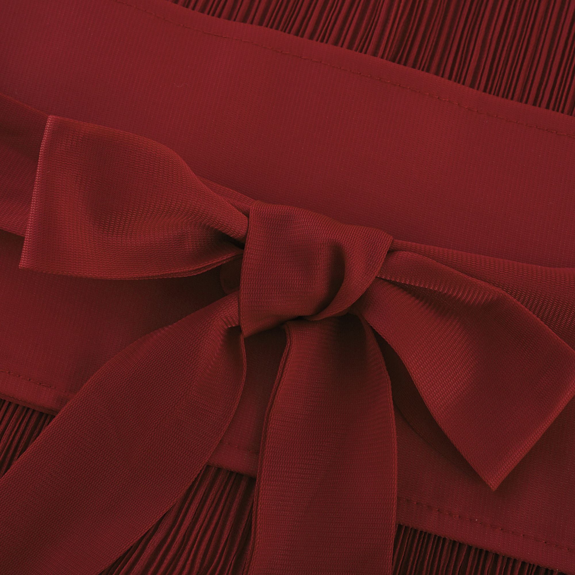 Margaux Bow-Tie Pleated Top & Skirt Matching Set