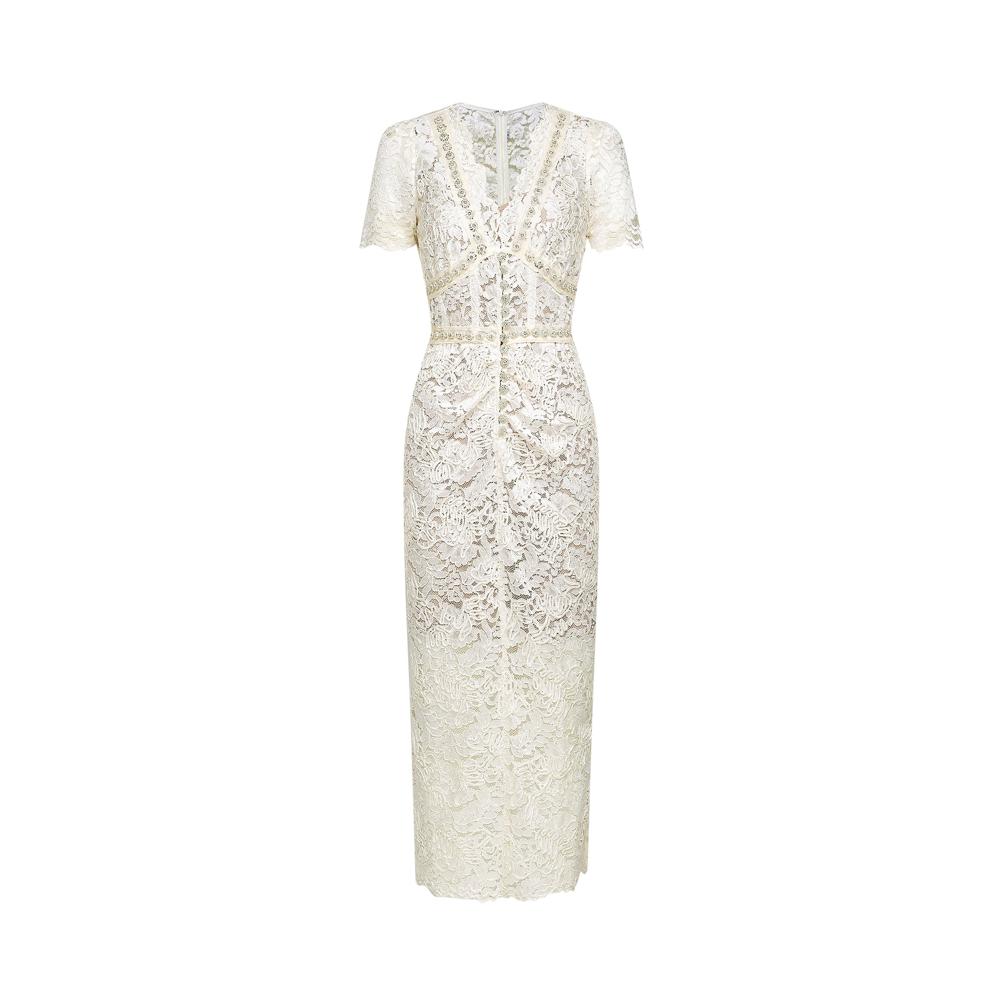 Kalena Embellished Lace Midi Dress