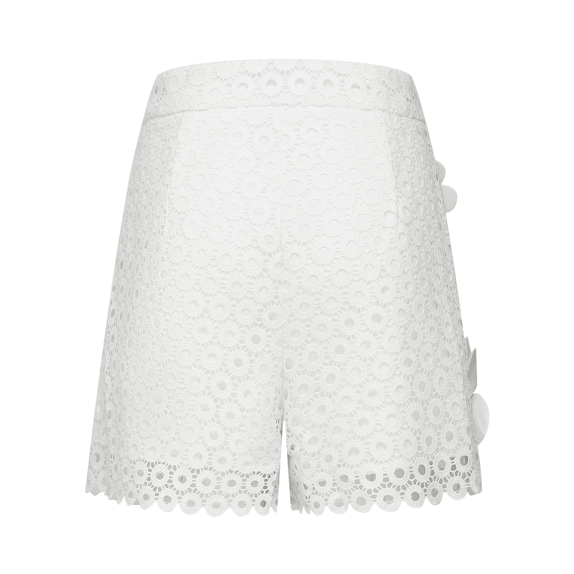 Calla Faux-Flower Cut-Out Blouse & Shorts Matching Set