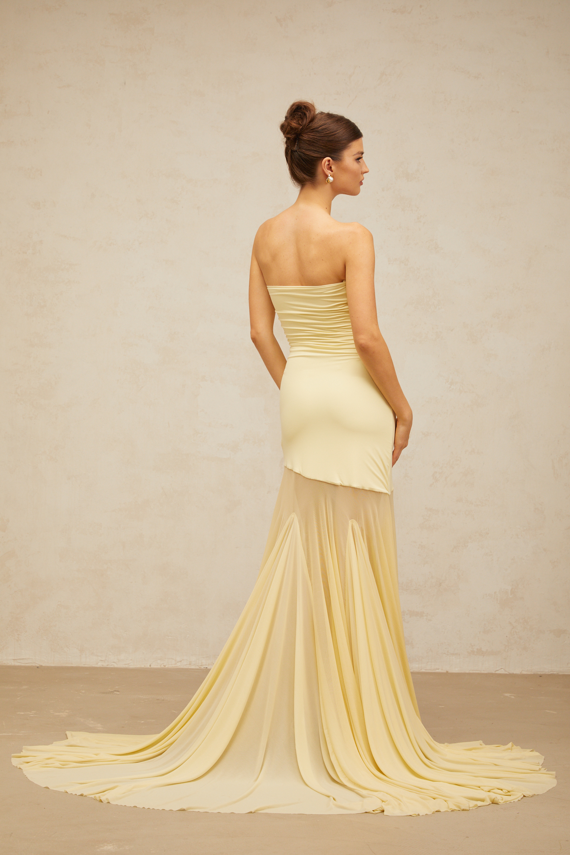 Off Shoulder Tulle Maxi Dress