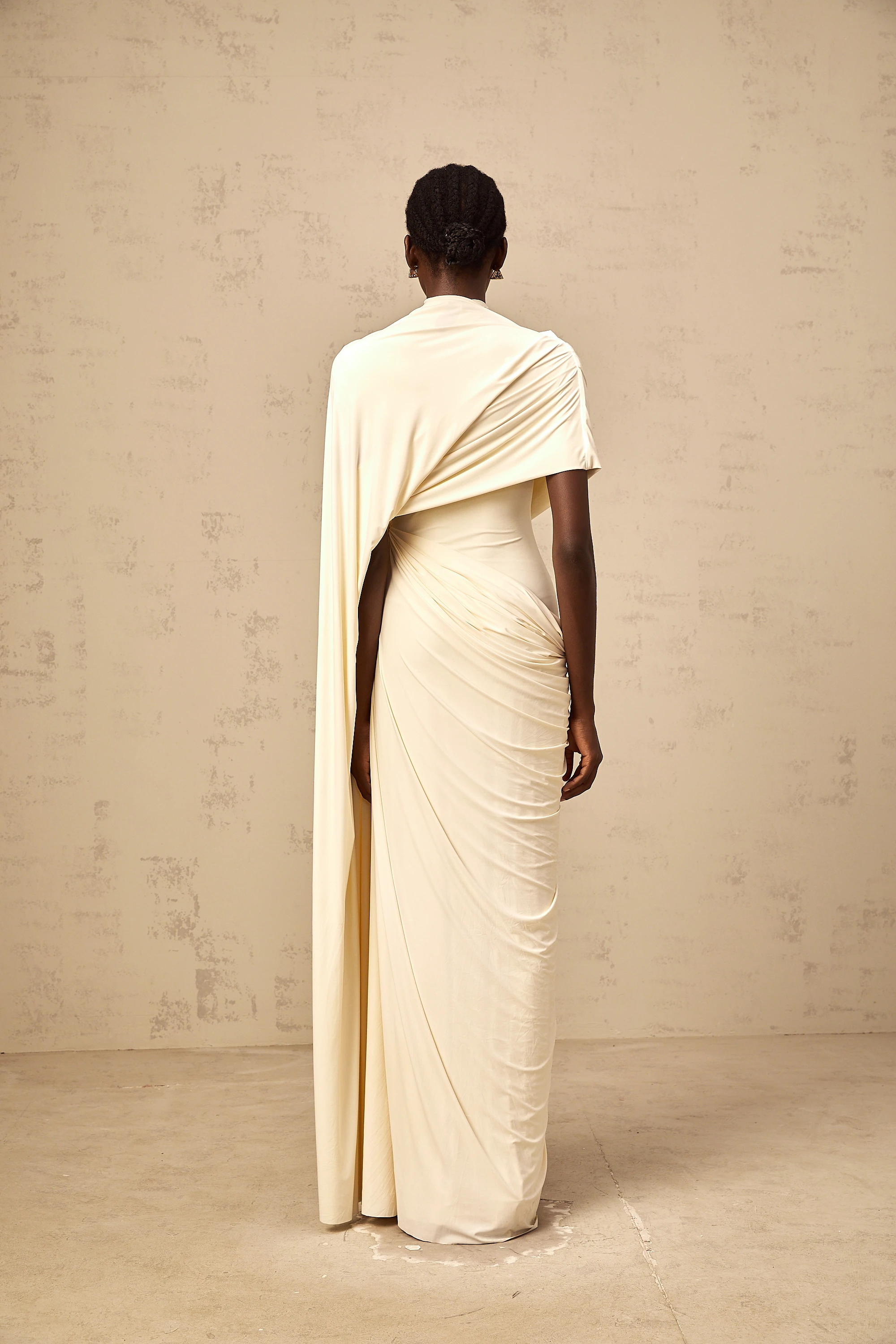 Asymmetrical Draped Cape & Dress