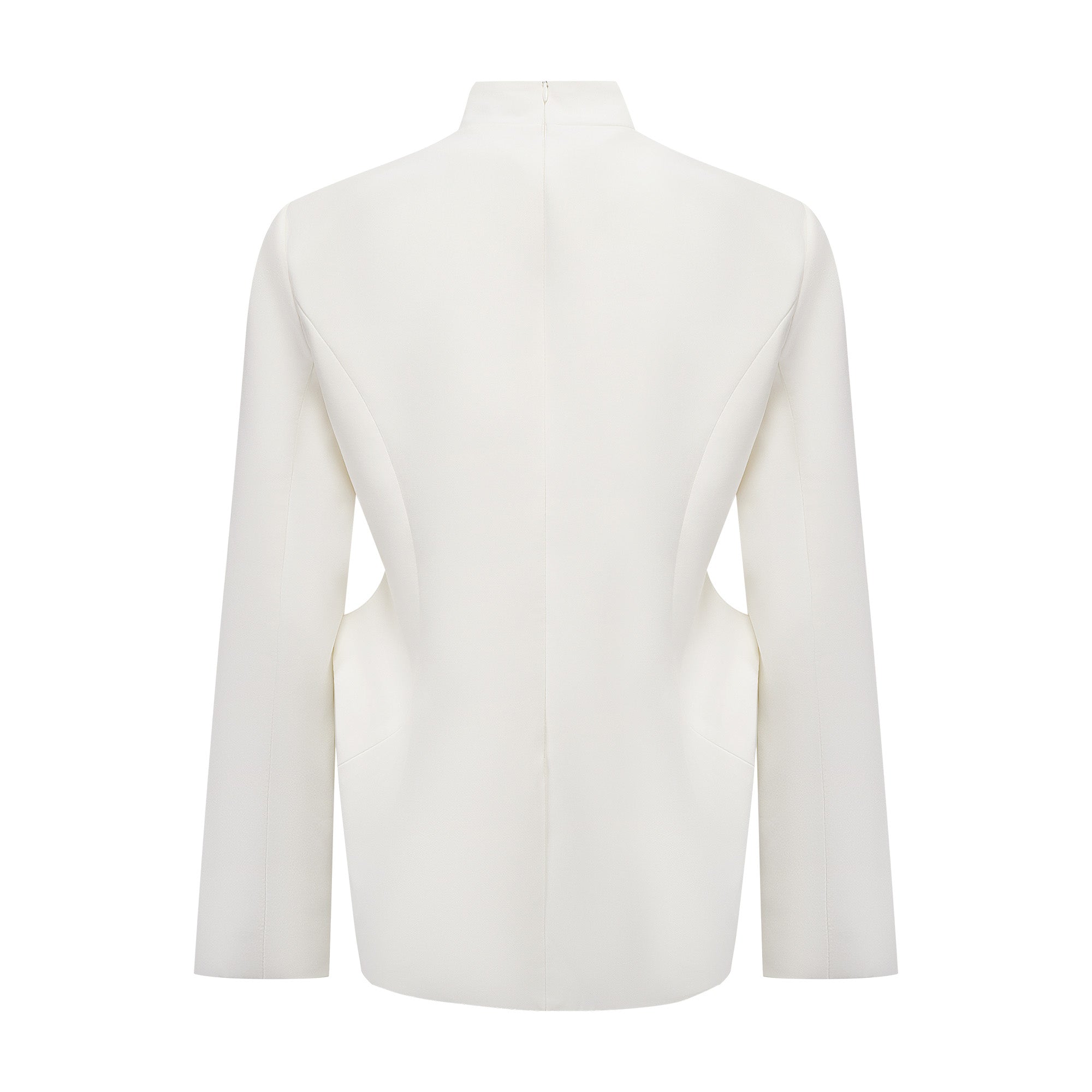 Adriana White Barrel Design Jacket & Skirt Set