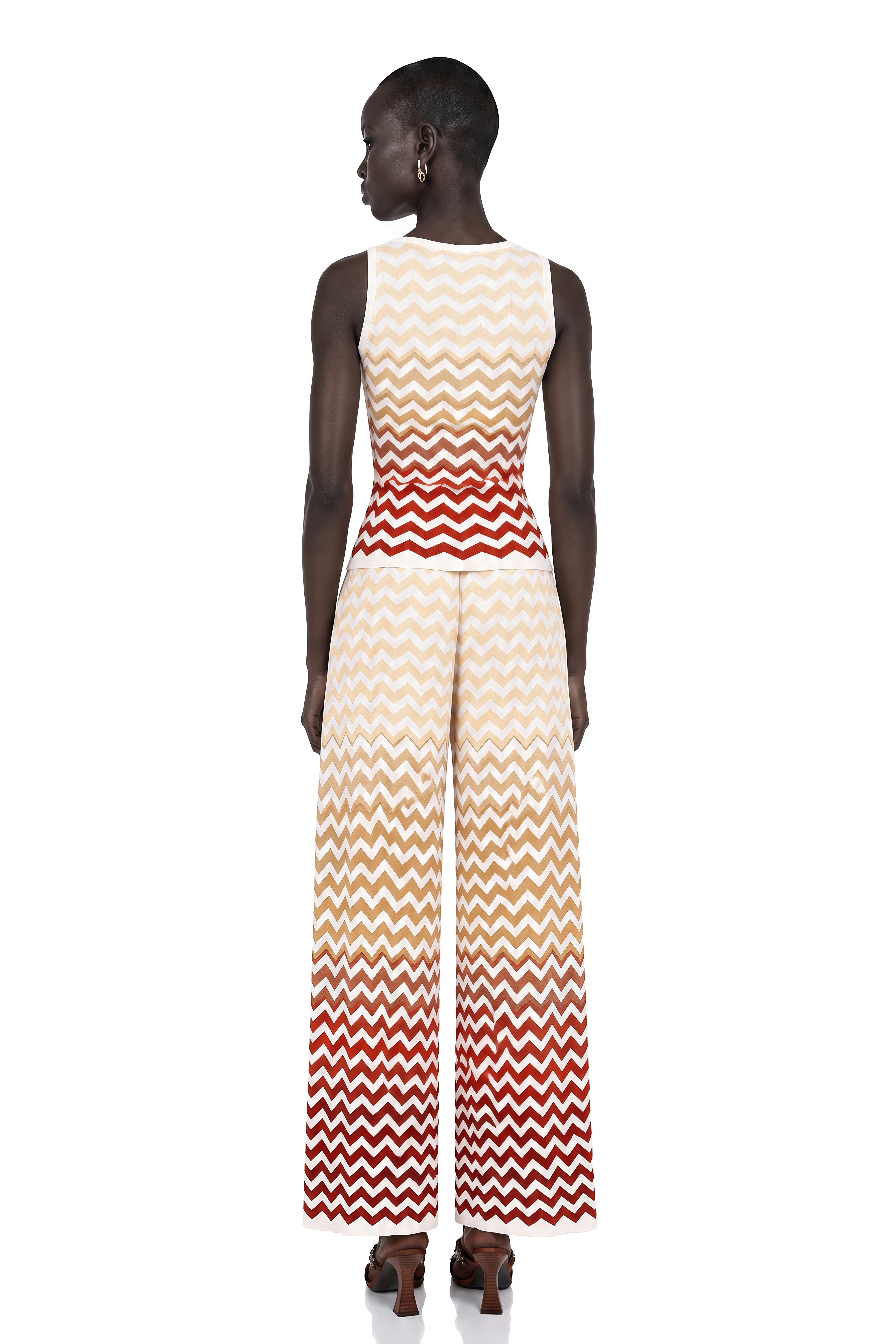 Isabelle Yellow Zigzag Knit Matching Set