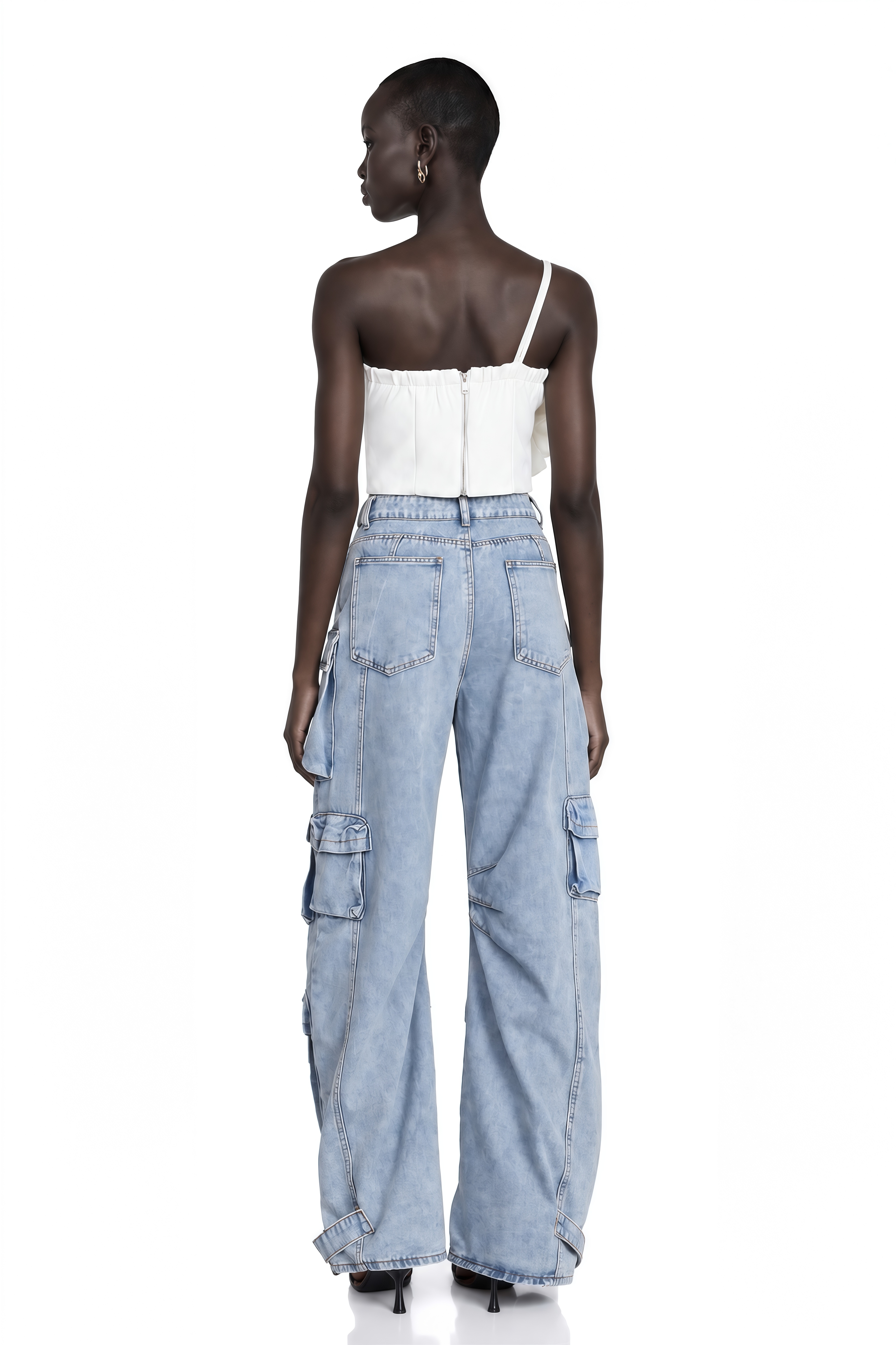 Lucie White Floral-Applique Top