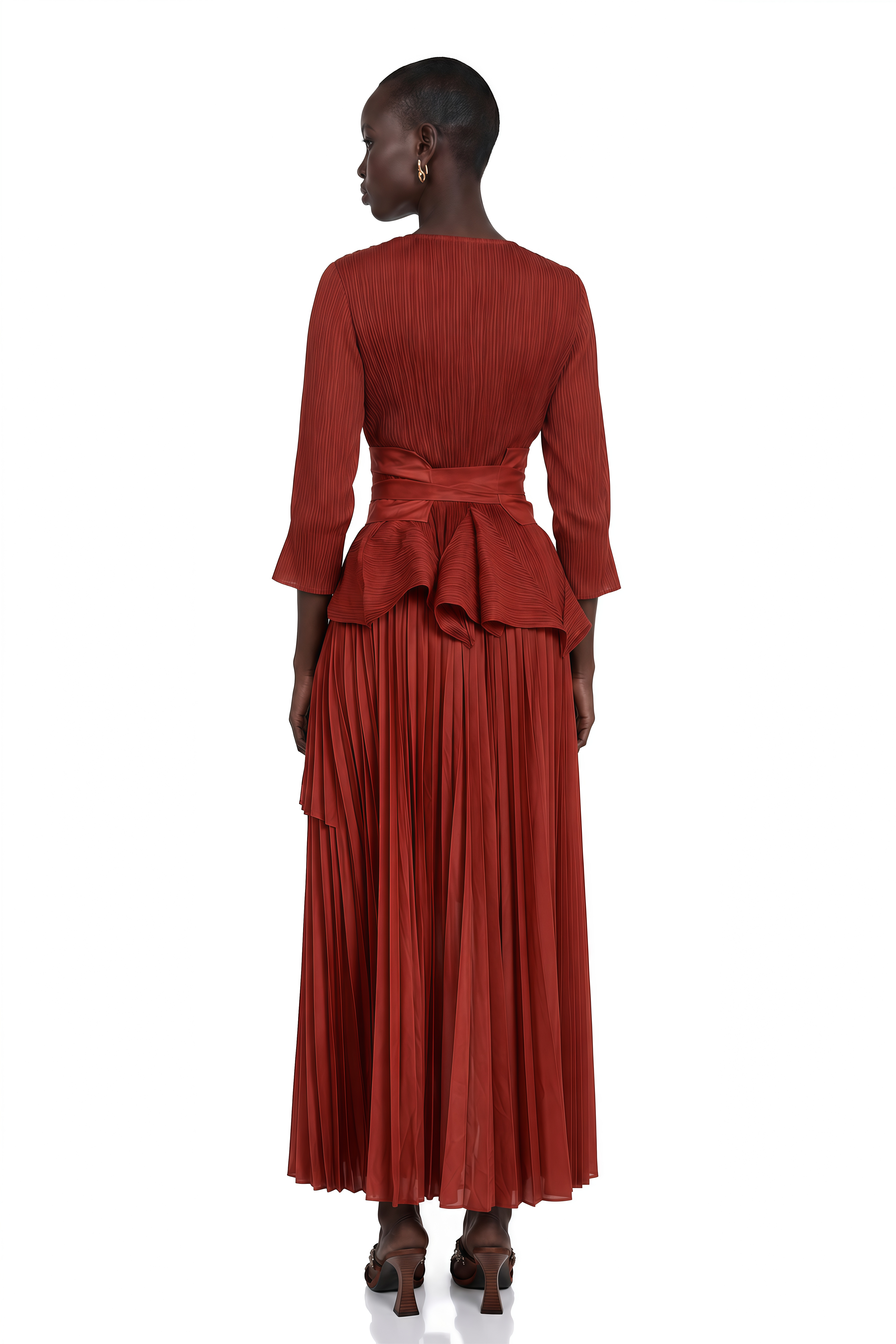 Margaux Bow-Tie Pleated Top & Skirt Matching Set