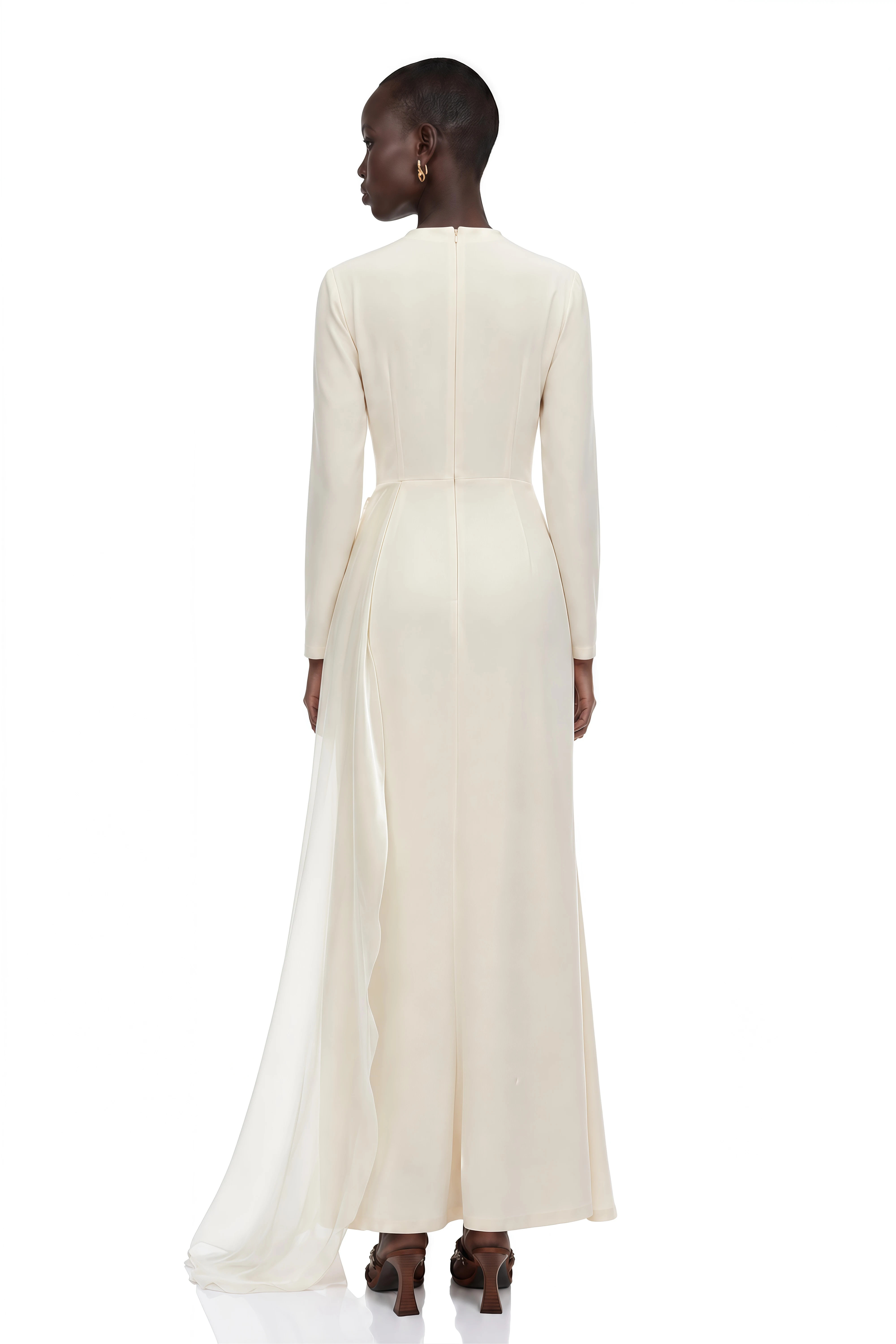 Marguerite Off White Embellished Ribbon Maxi Dress