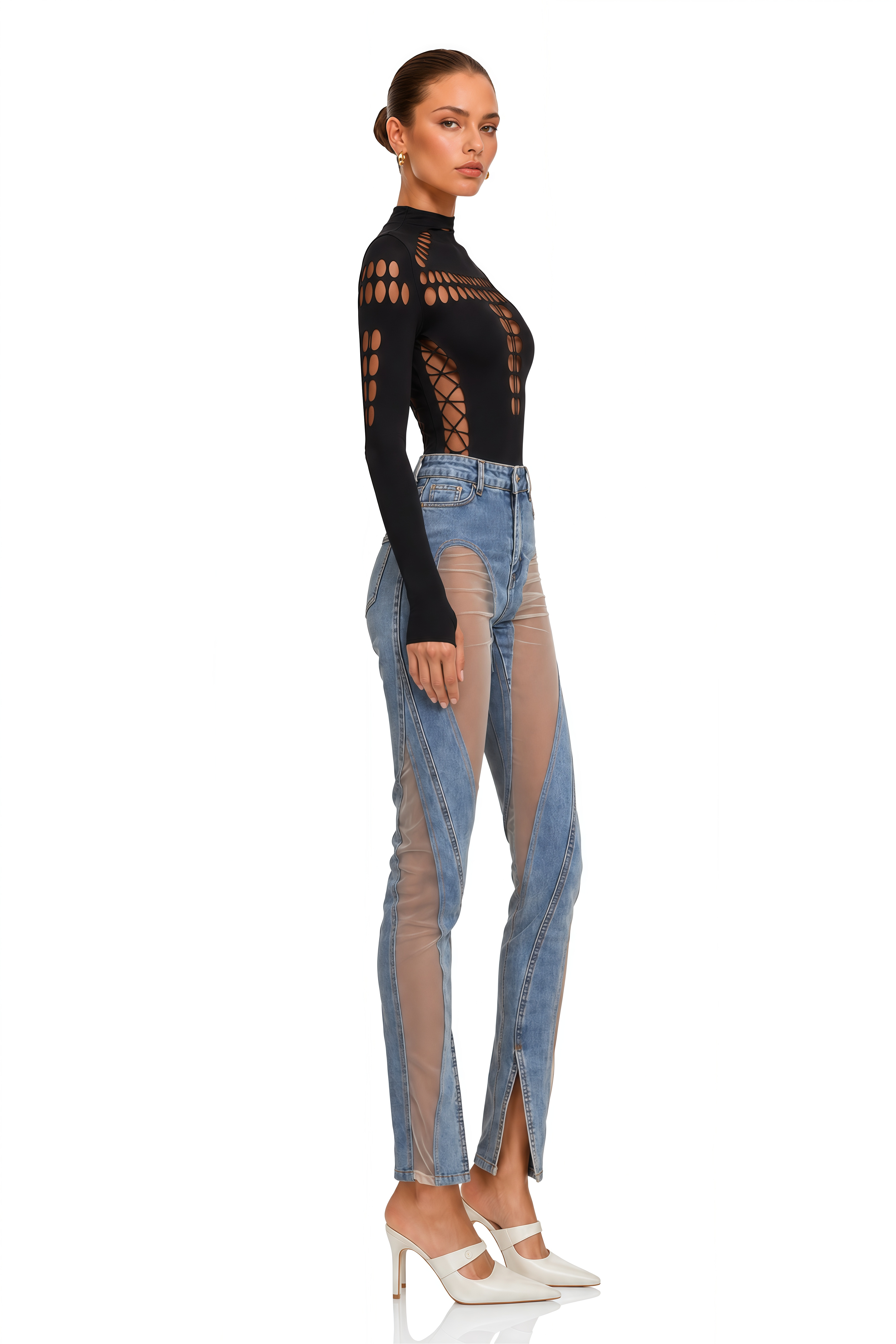 Capriana Long-Sleeve Cutout Bodysuit