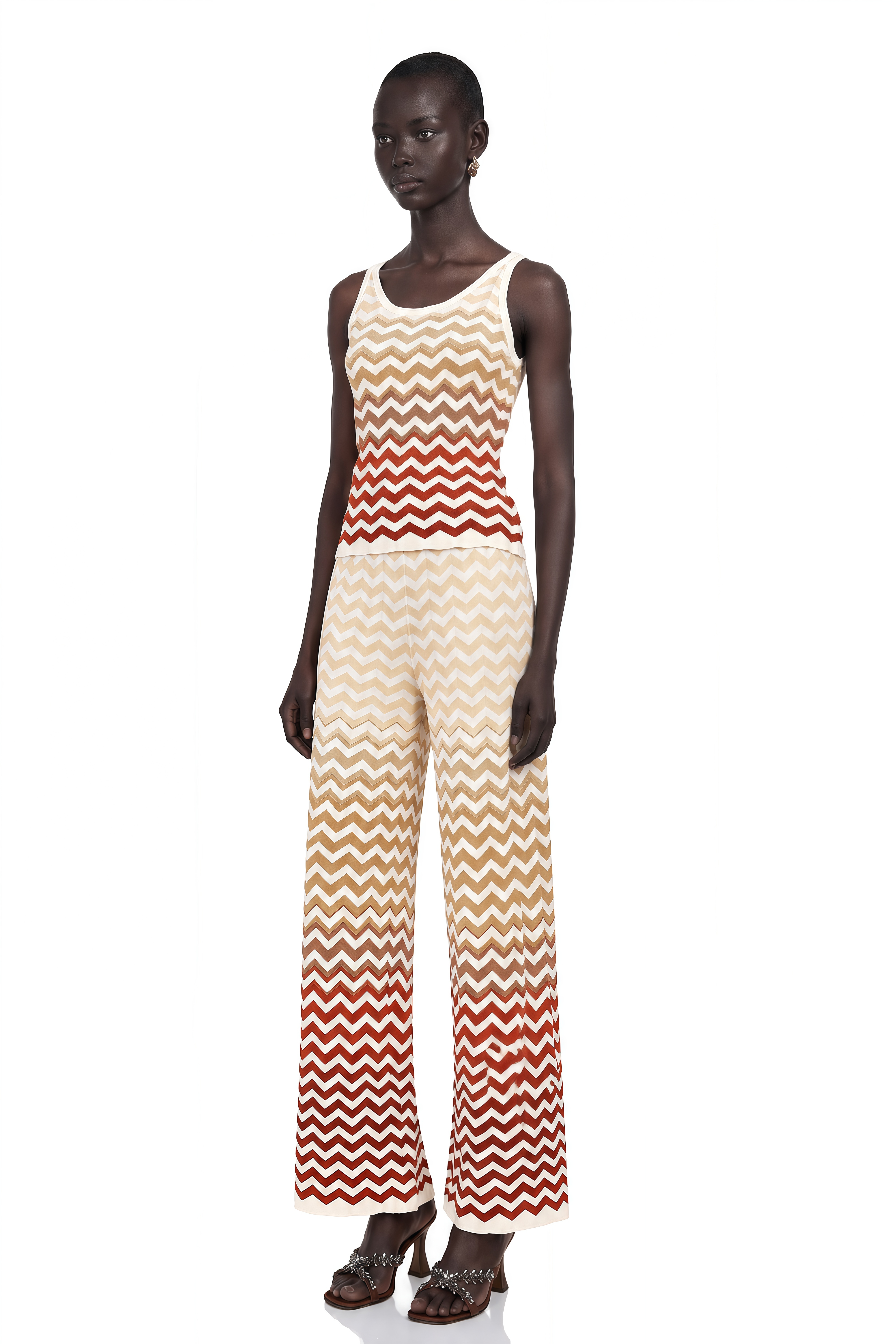 Isabelle Yellow Zigzag Knit Matching Set