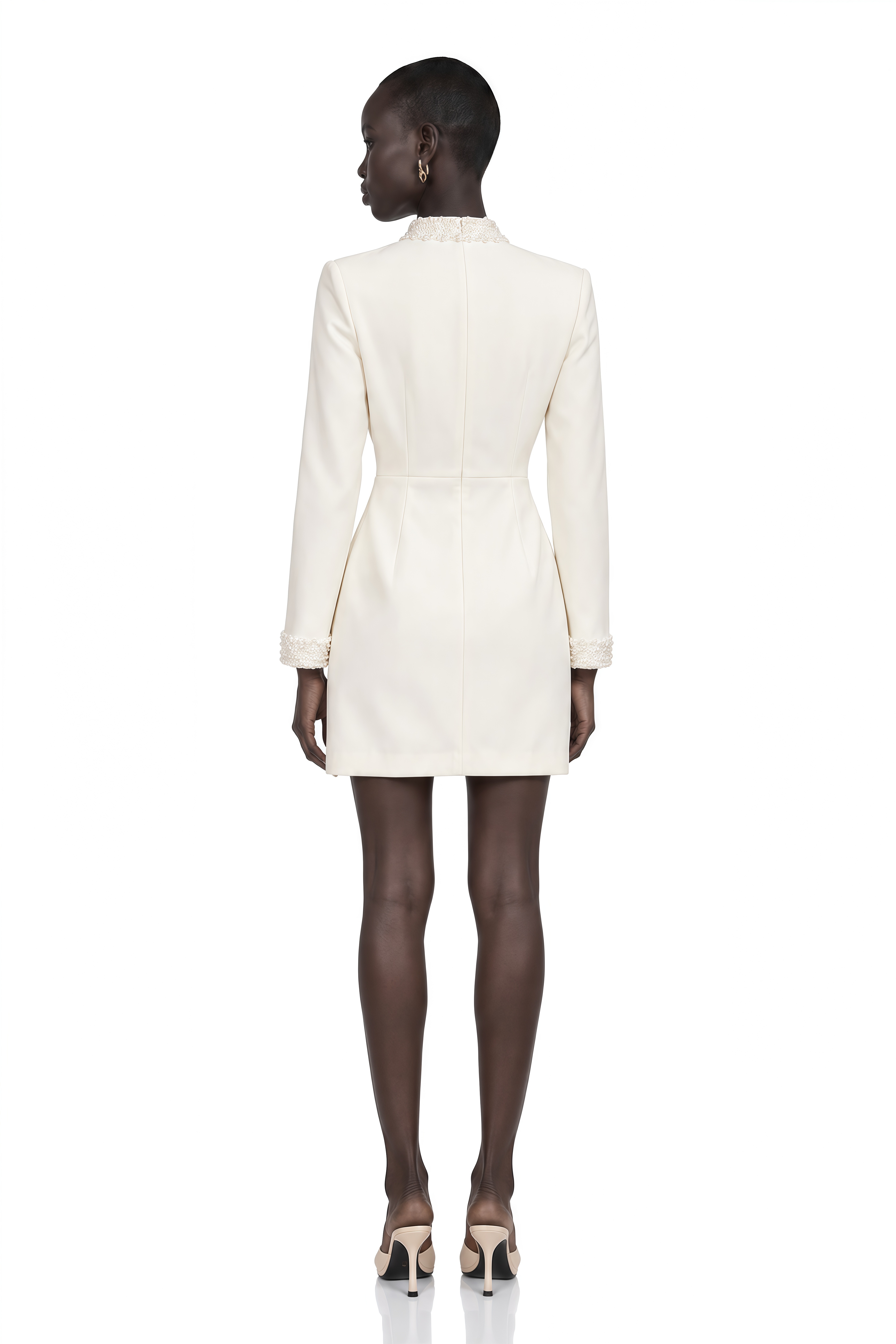 Bernadette White Faux Pearl Mini Dress