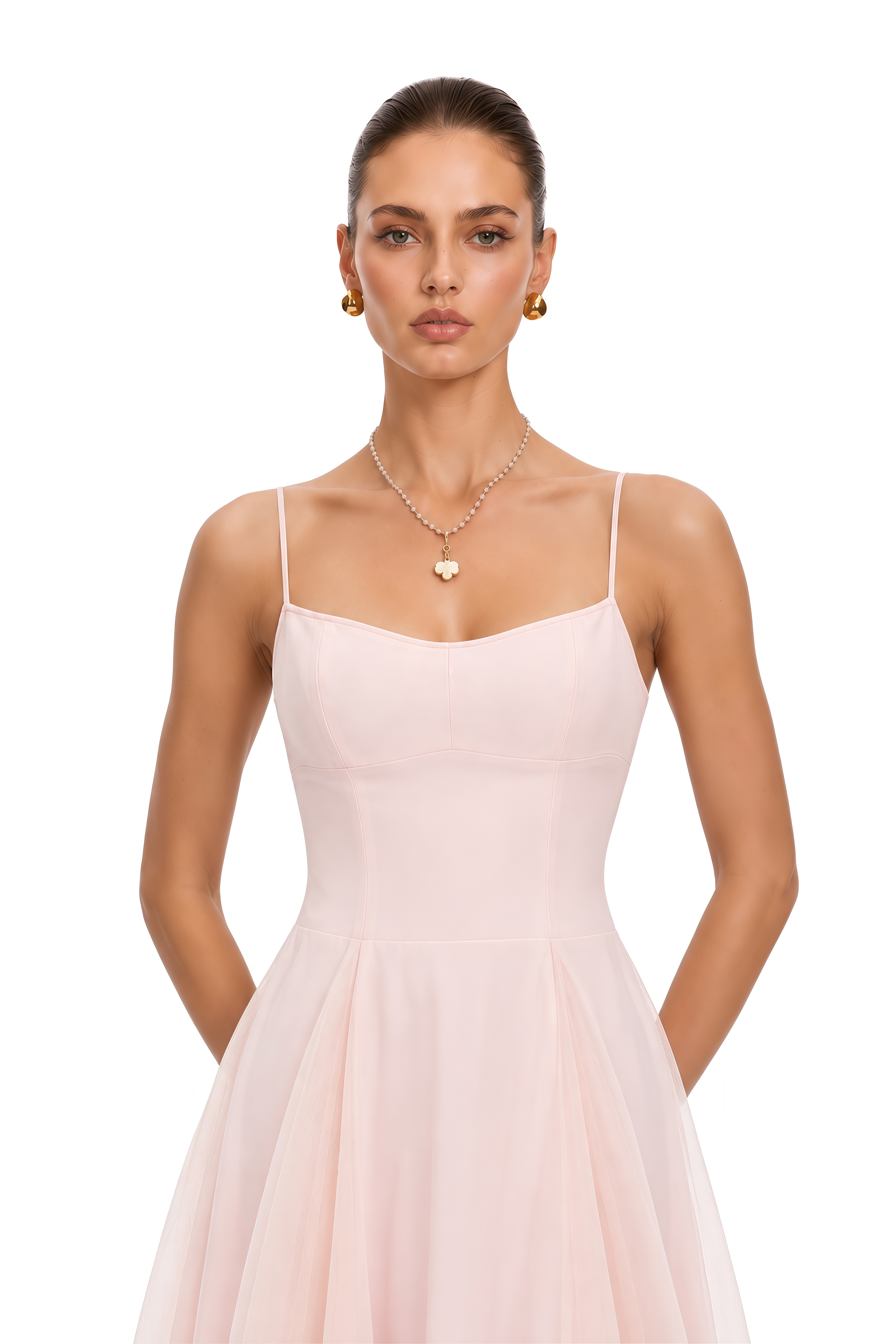 Sofie Pink Pleated Maxi Dress