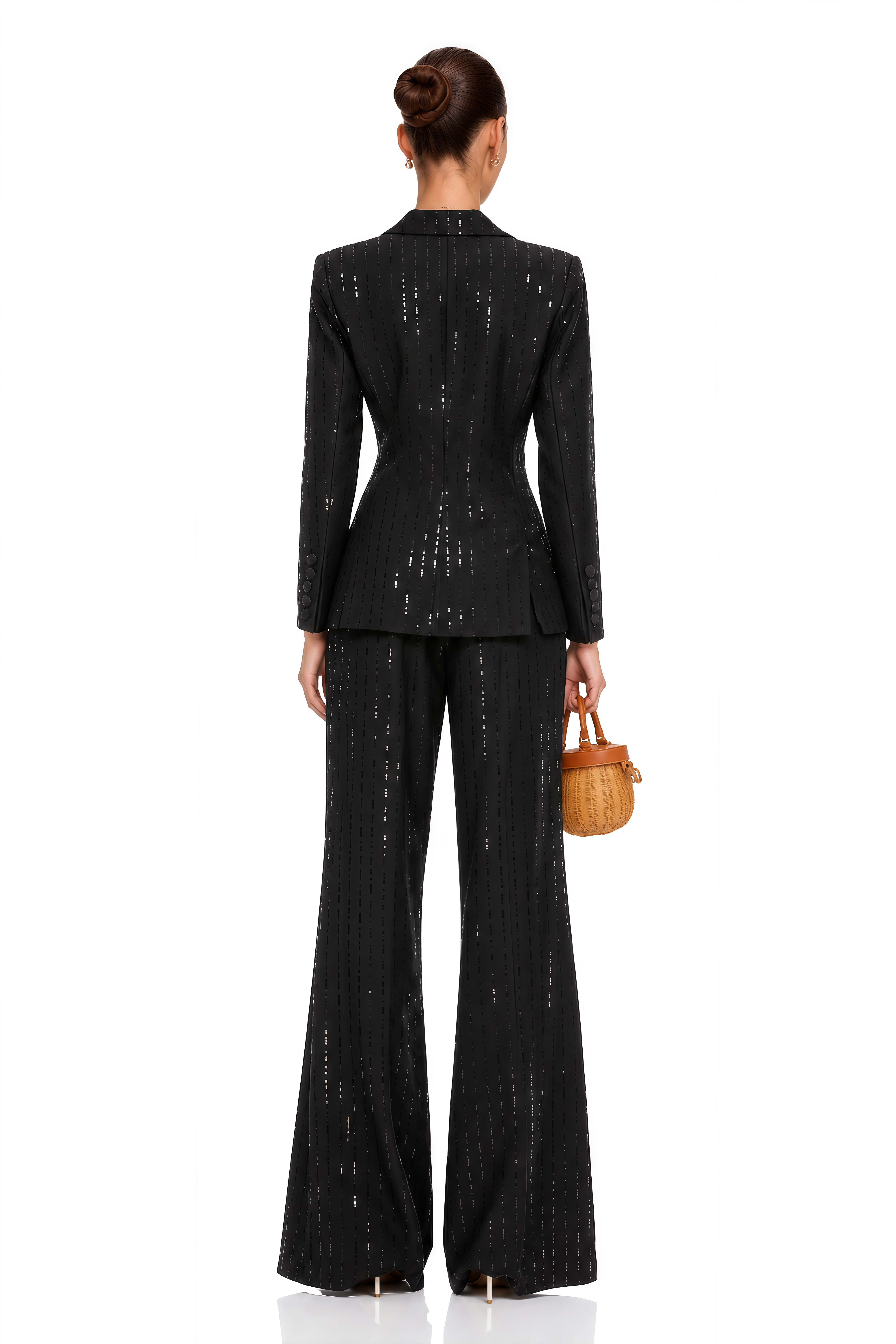 Leonie Black Sequin Blazer & Trouser Set
