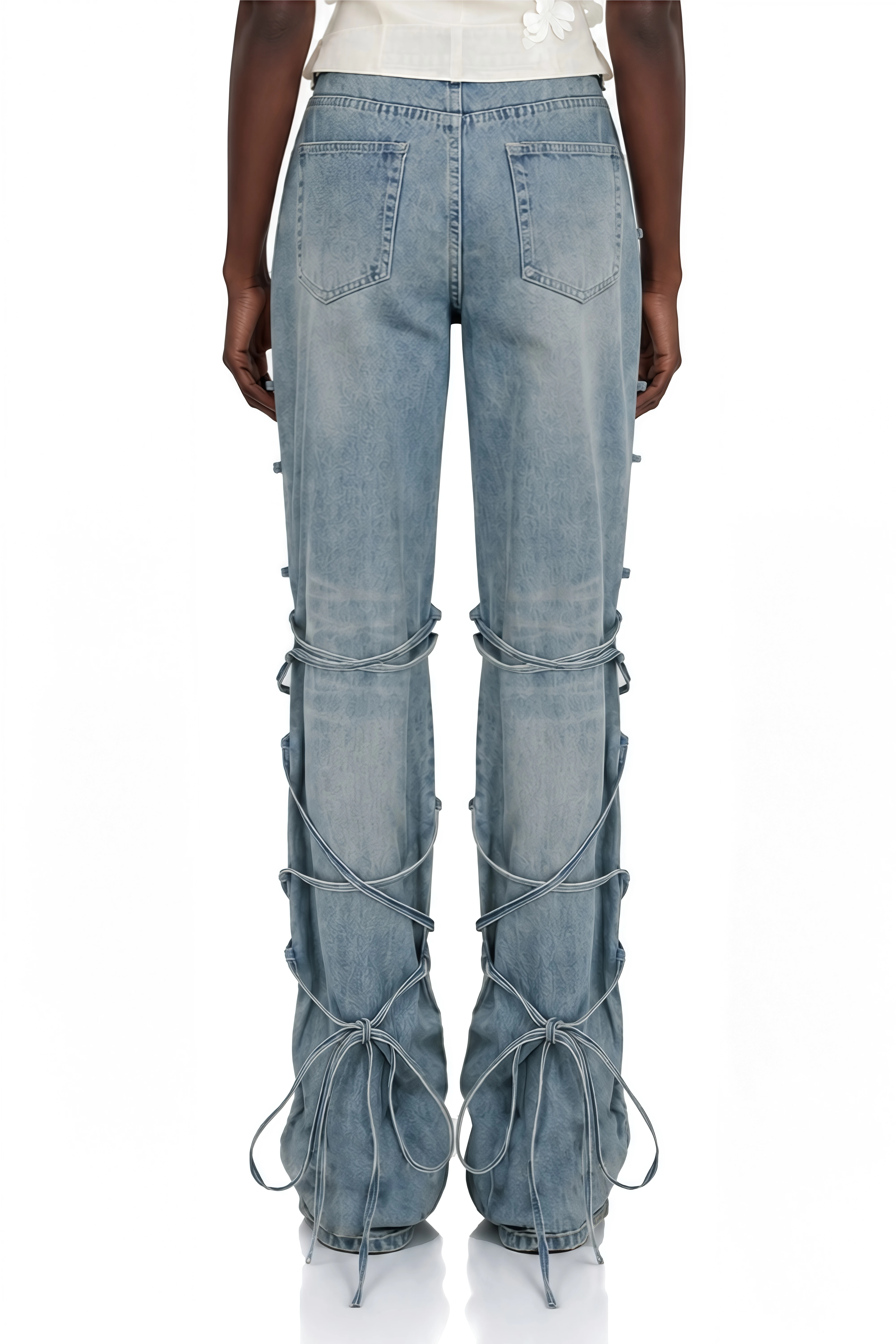 Geraldine Strap-Detail Jeans
