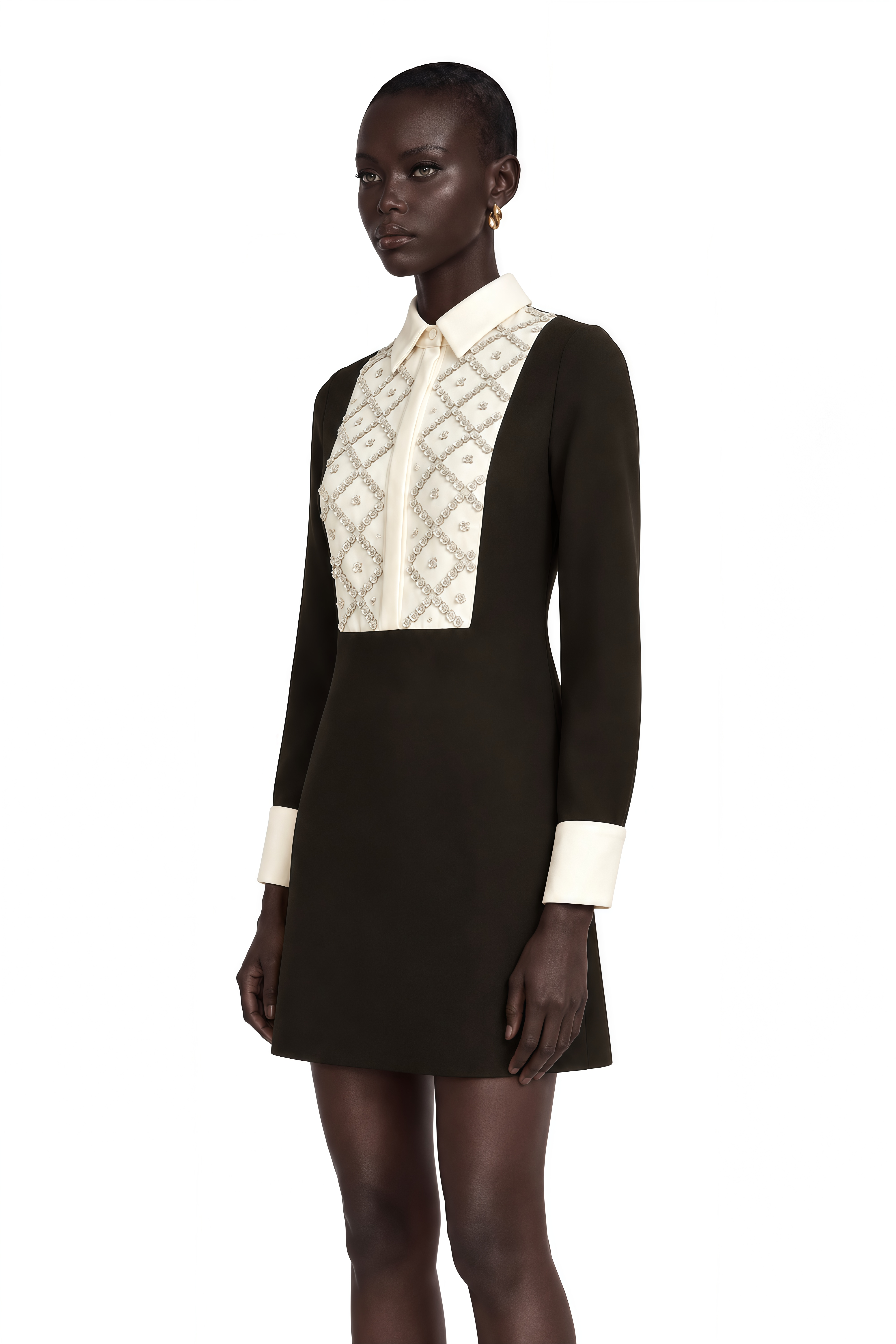 Esmée Two Tone Embellished Mini Dress