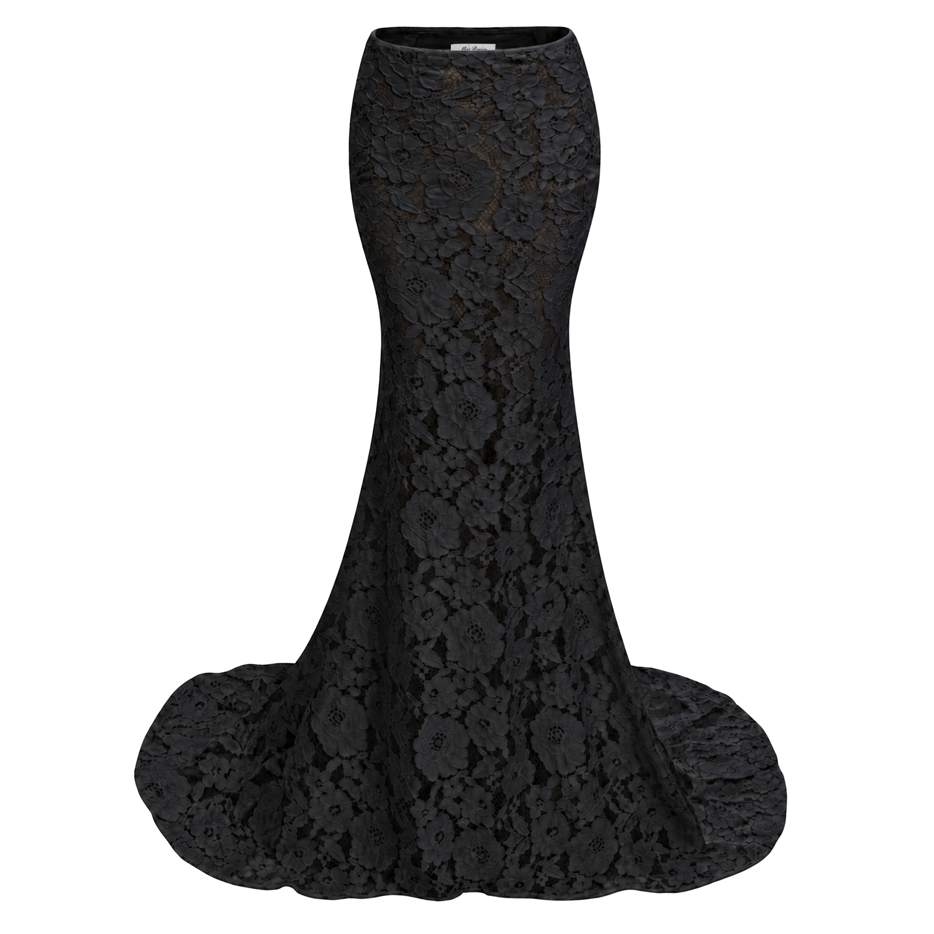 Adèle Black Short Sleeve Floral Blouse & Mermaid Skirt Set