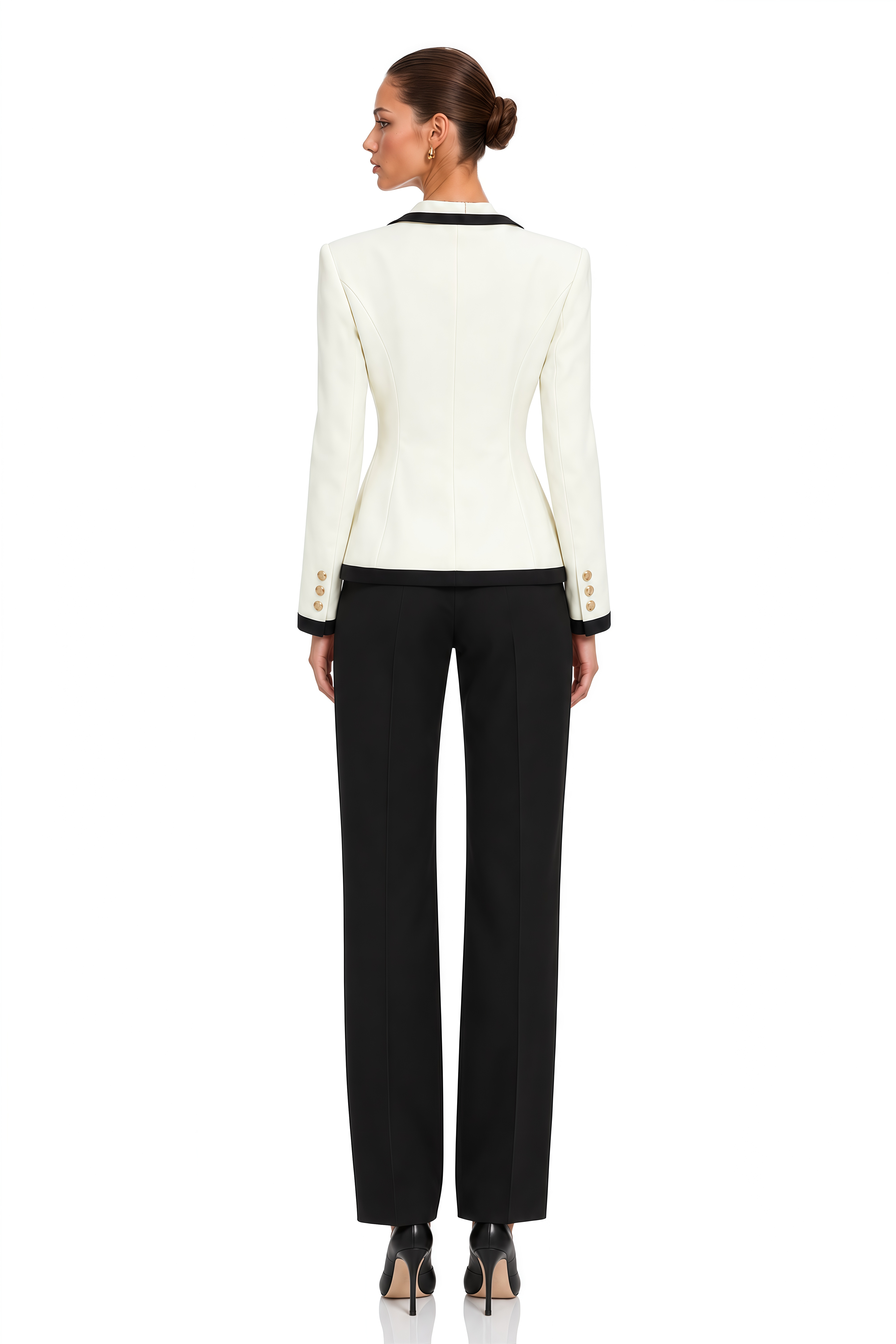 Adrianna White Color Block Blazer