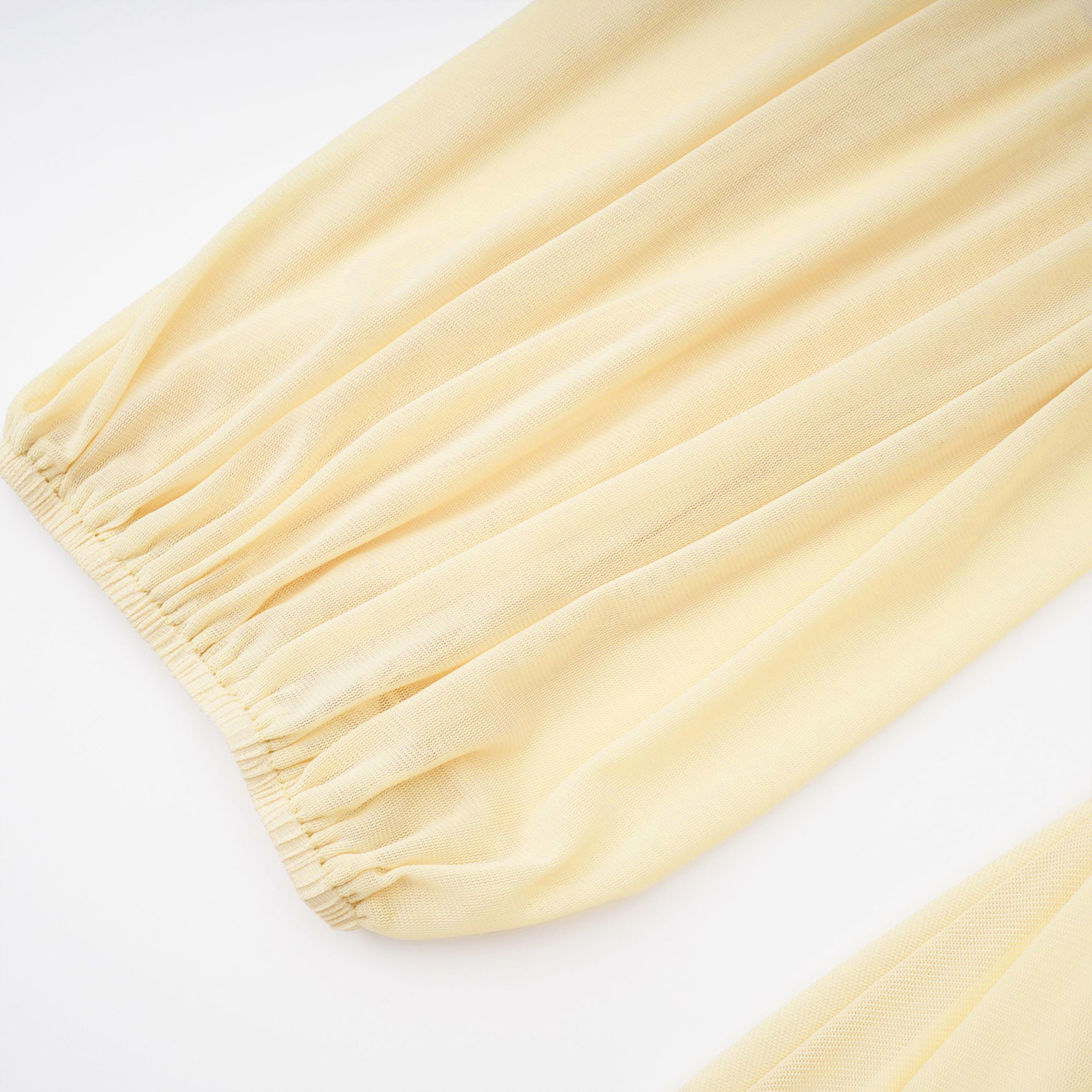Annabelle Yellow Lantern Sleeve Pleated Maxi Dress