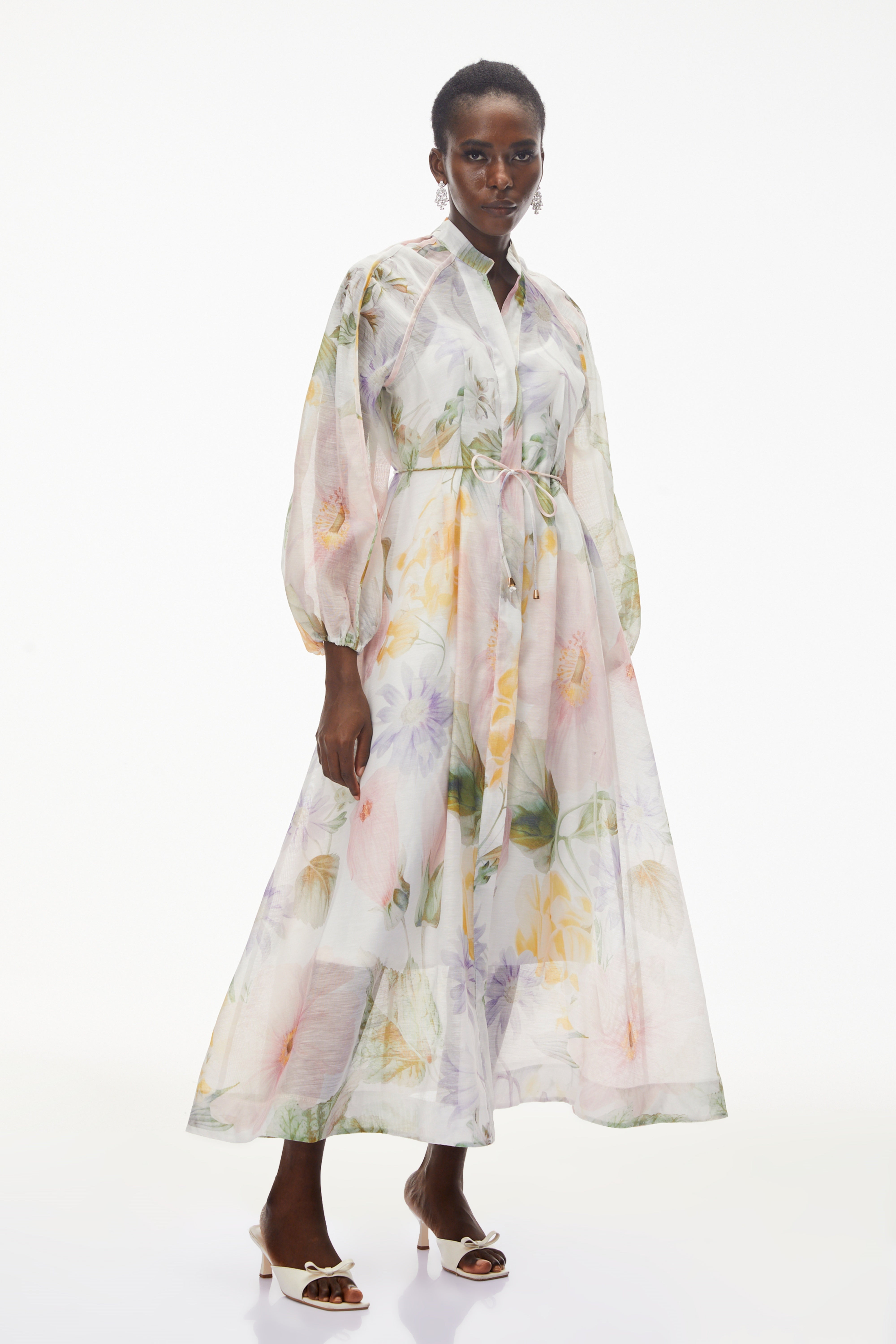 Asiya Green All-Over Print Maxi Dress