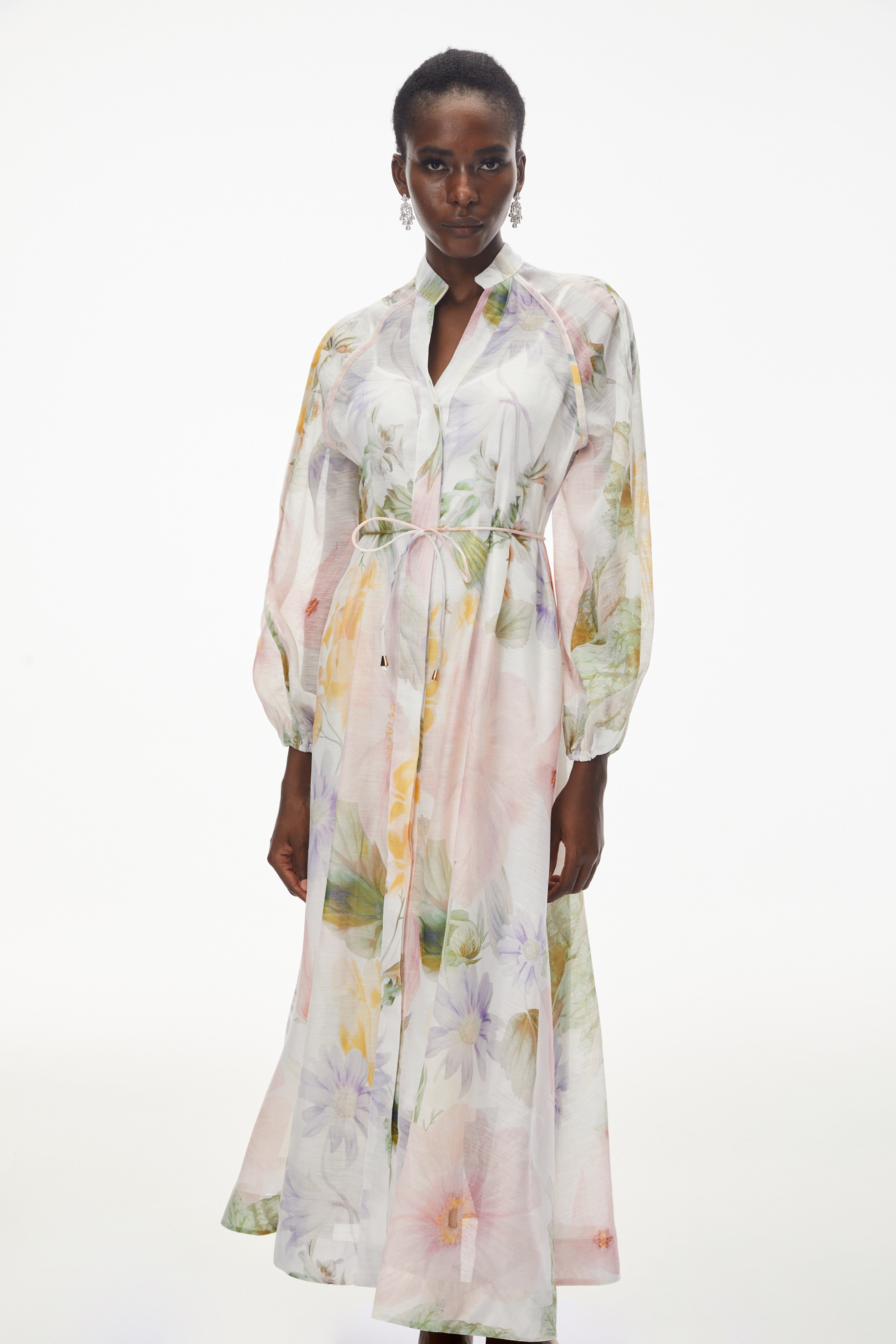 Asiya Green All-Over Print Maxi Dress