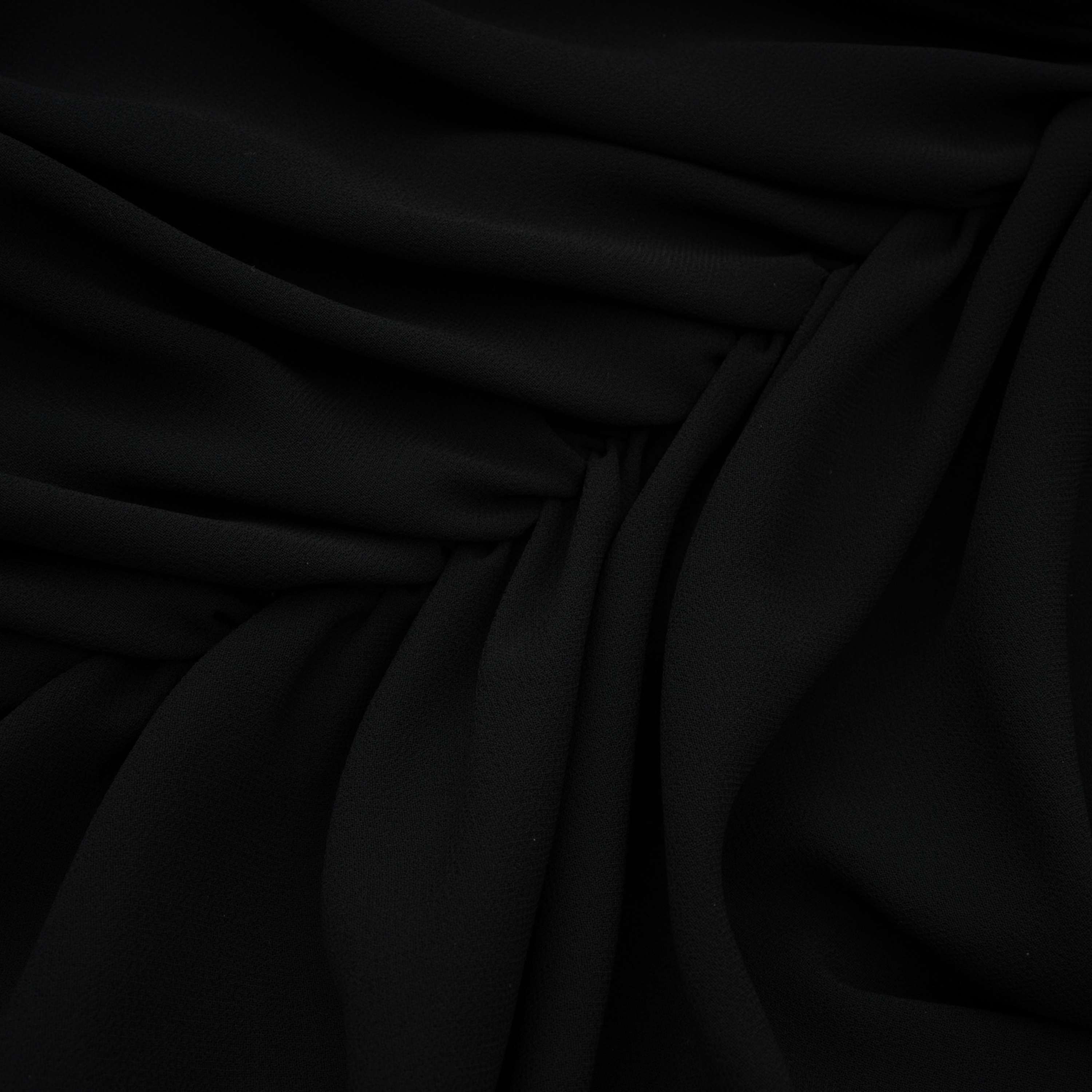 Avis Black Ruched Mini Dress with Lace Trim