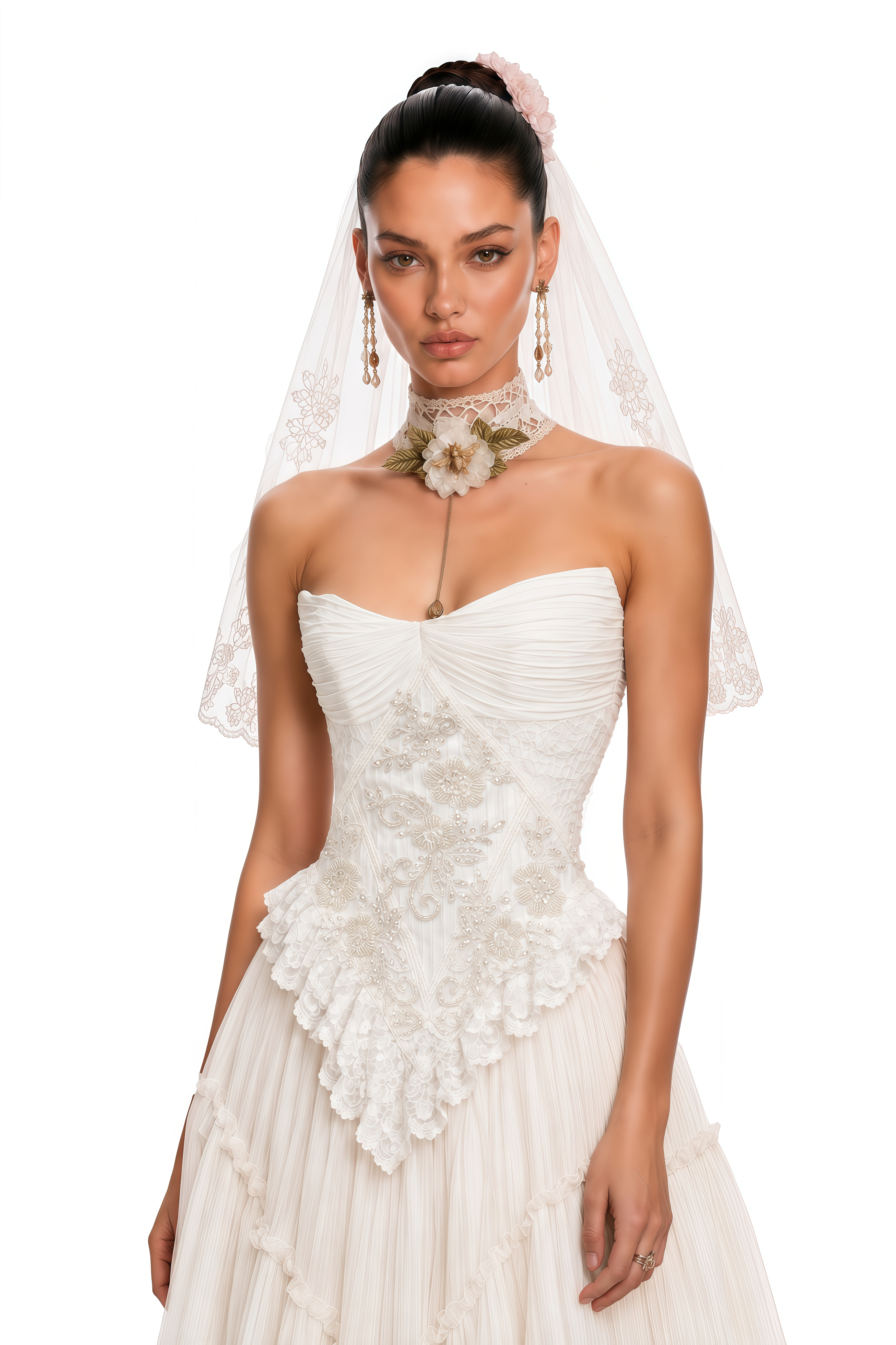 Azelie White Off-Shoulder Pleated Maxi Dress with Shawl