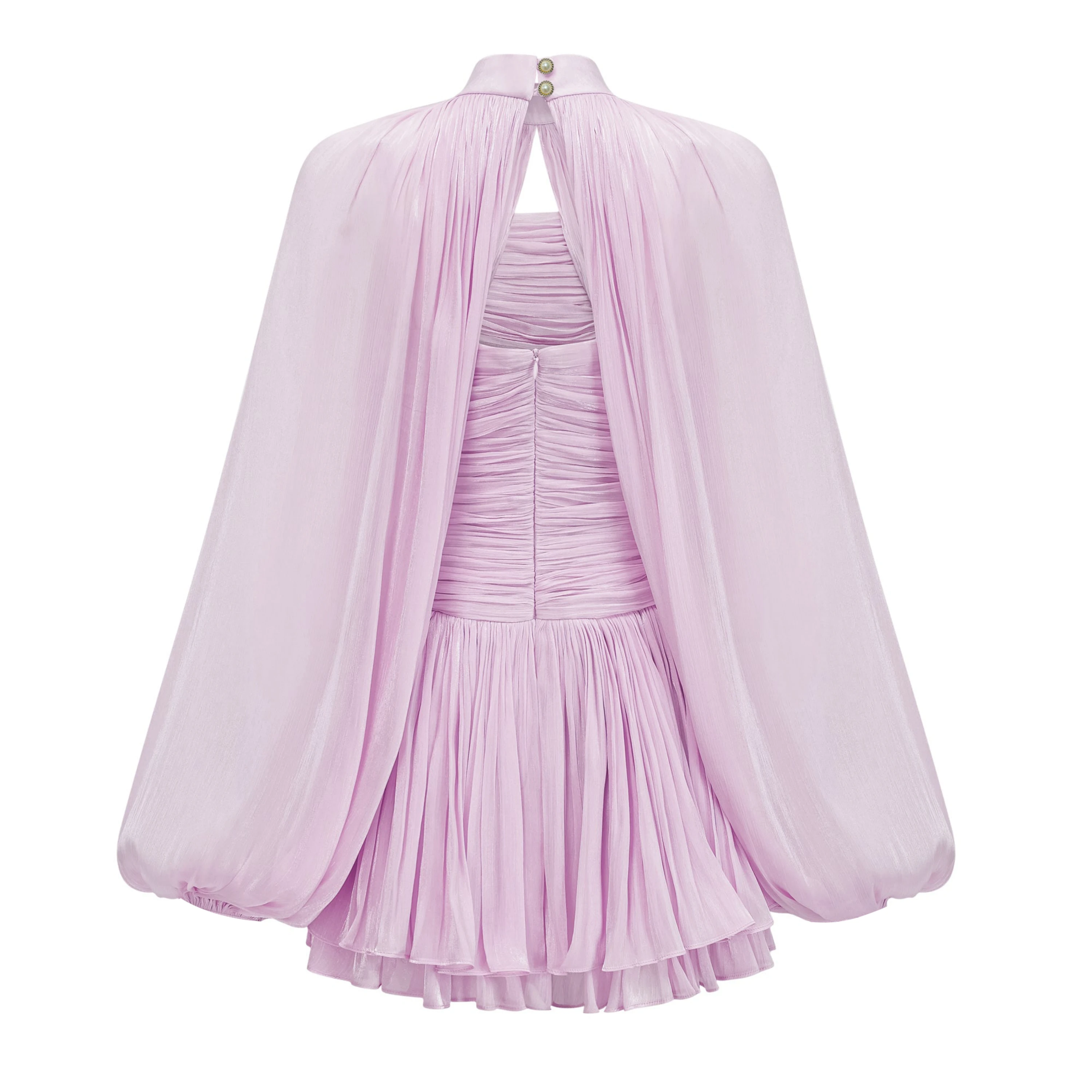 Bernice Lilac Glossy Cape & Dress Set