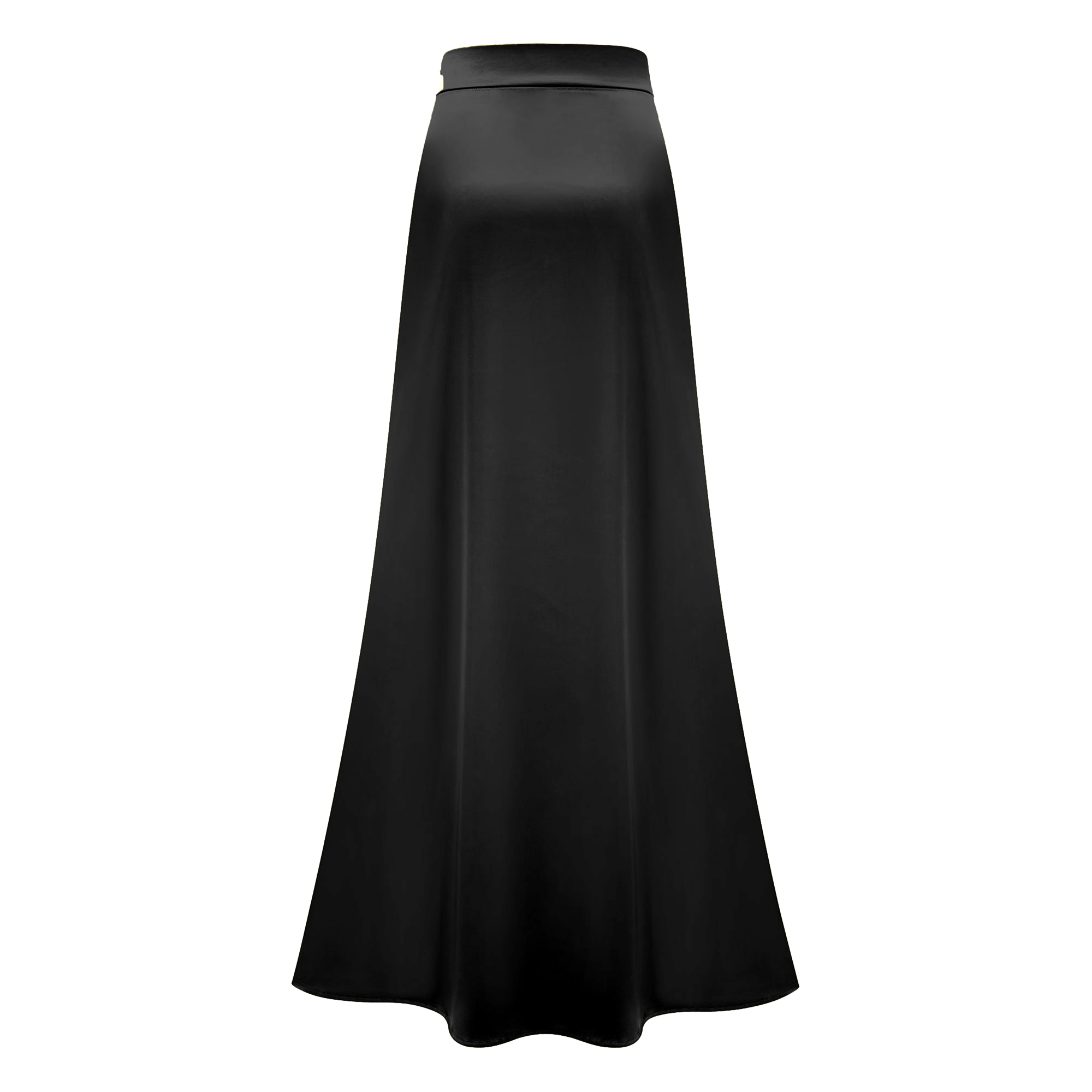 Borbála Black Fringed Top & Satin Skirt Set