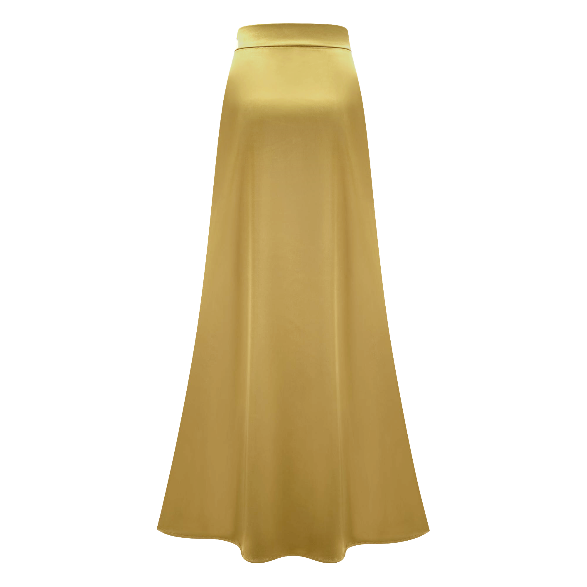 Borbála Gold Fringed Top & Satin Skirt Set