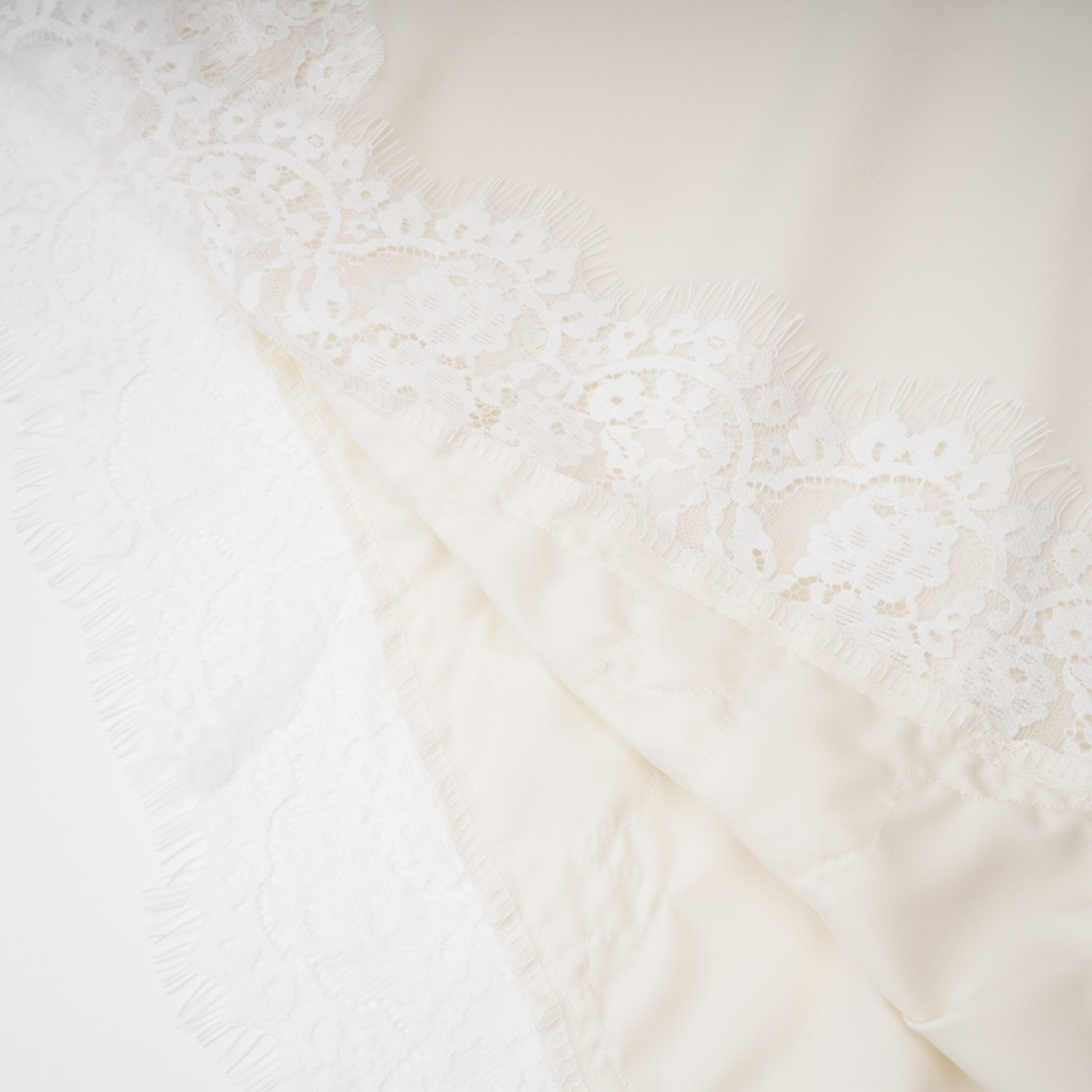 Carlota Cream Cape & Skirt Set with Lace Trim
